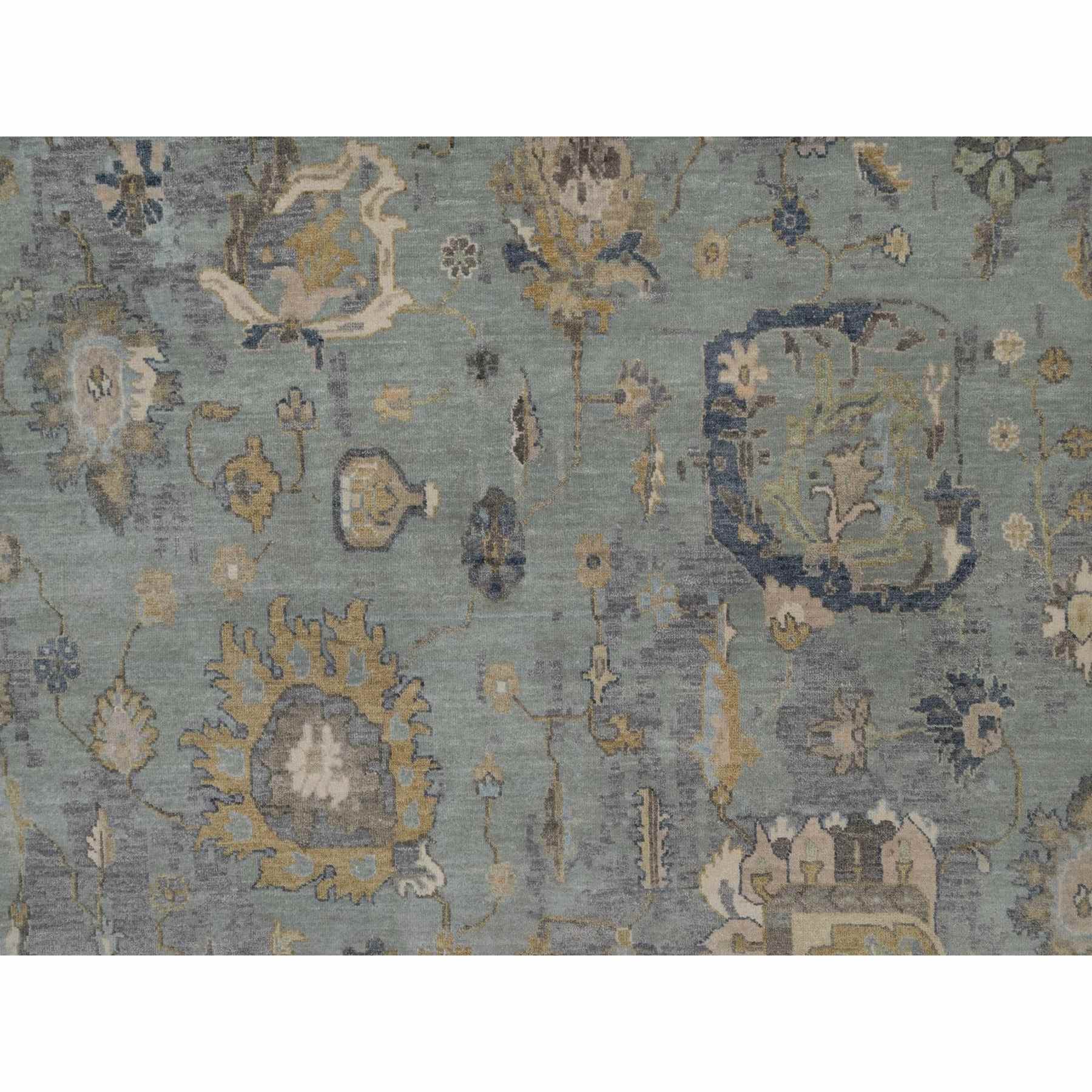 Oushak-And-Peshawar-Hand-Knotted-Rug-459045