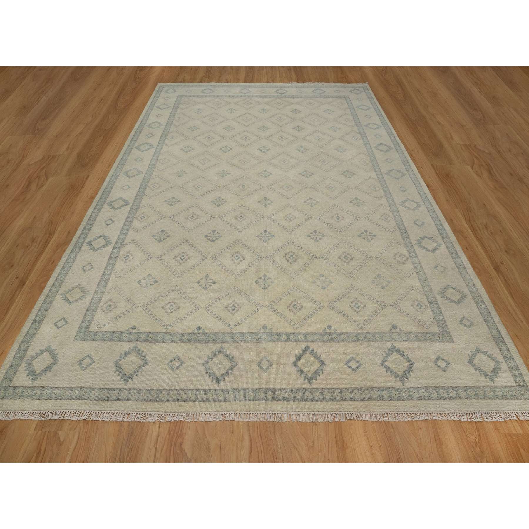 Tribal-Geometric-Hand-Knotted-Rug-458600