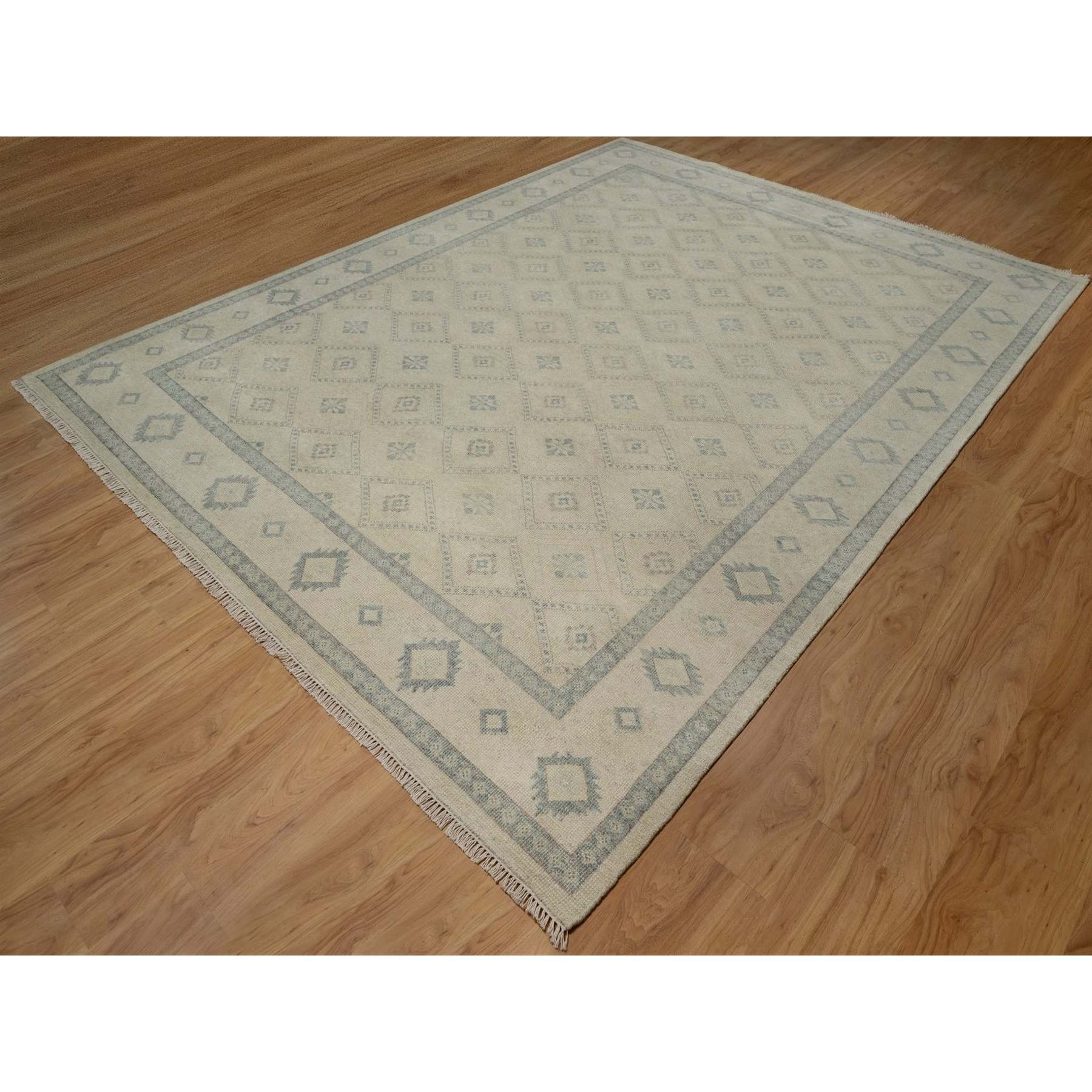 Tribal-Geometric-Hand-Knotted-Rug-458600