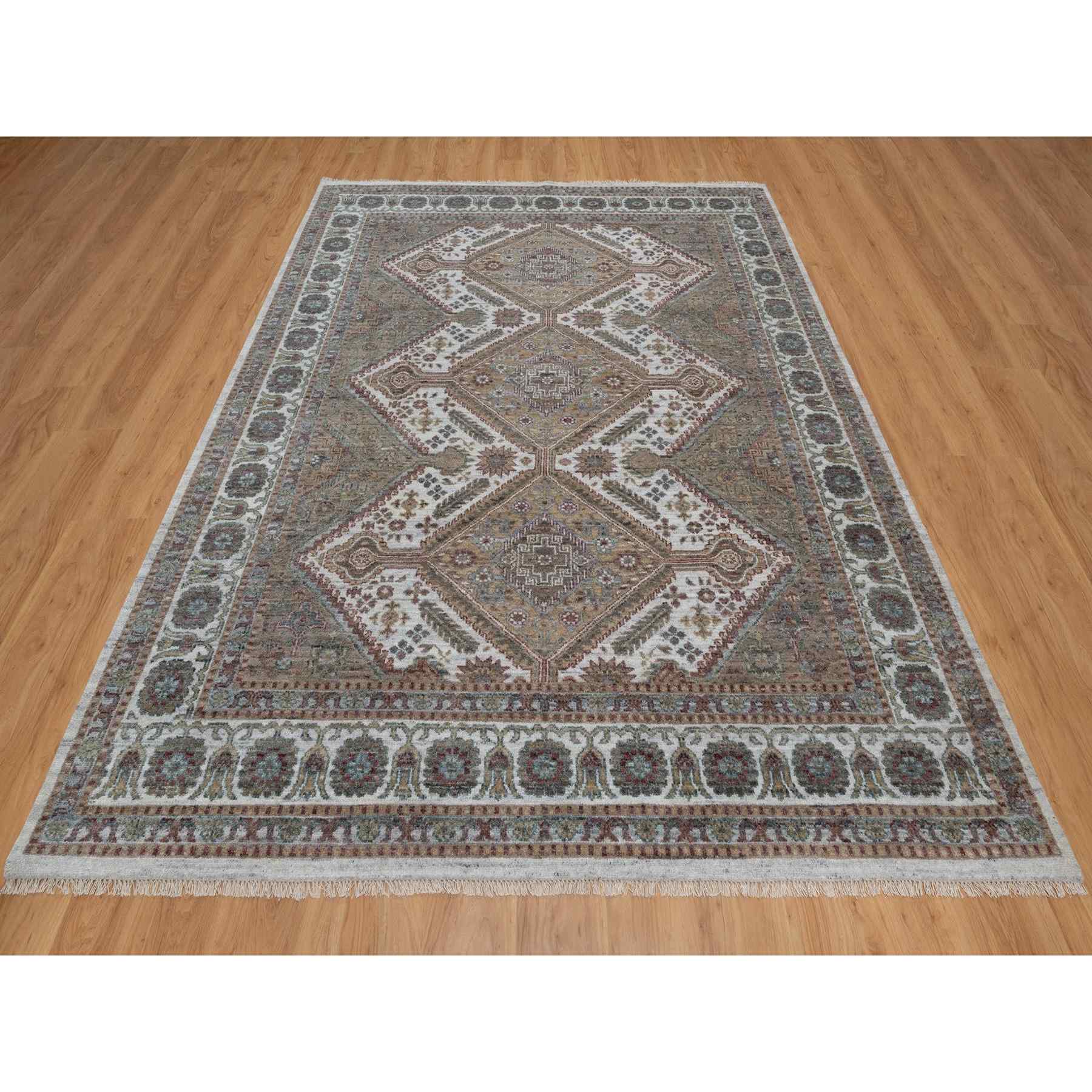 Tribal-Geometric-Hand-Knotted-Rug-458855