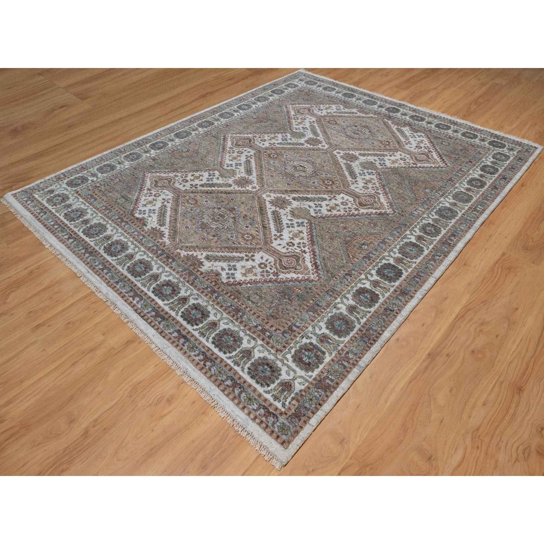 Tribal-Geometric-Hand-Knotted-Rug-458855