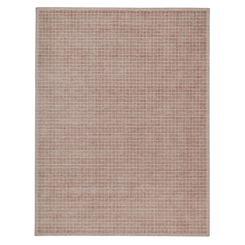 Blush Pink, Modern Plain Decor Box Design, Soft to the Touch, Loomed Knotted, Pure Wool, Oriental 