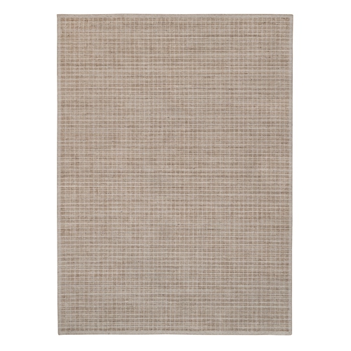 Sand Brown, Modern Plain Decor Box Design, Soft to Touch, Loomed Knotted, 100% Wool, Oriental 