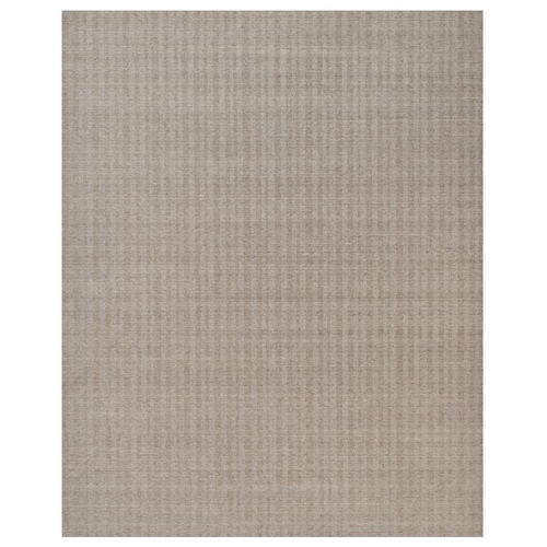 Light Brown, Vertical Stripes Design with Salt and Pepper Effect, Undyed Natural Wool, Hand Loomed, Oversized, XL, Oriental Rug