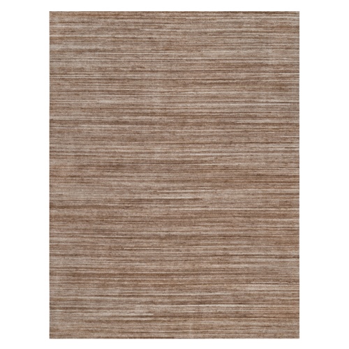 Coconut Brown, Hand Loomed, Thick and Plush, Variegated Textured Modern Design, Indoor, Outdoor, Oriental 