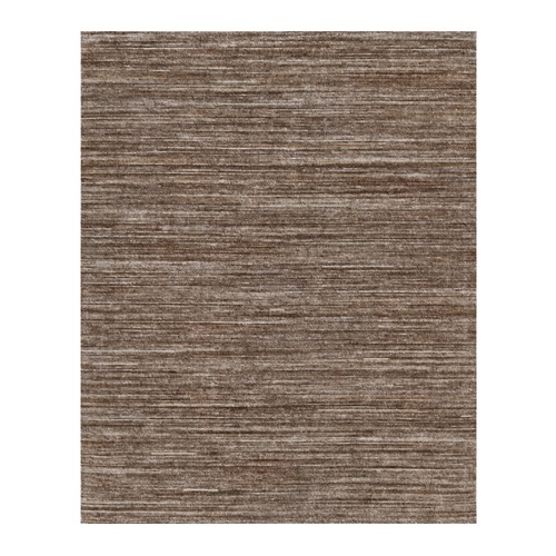 Wood Brown, Variegated Textured Modern Design, Thick and Plush, Indoor, Outdoor, Hand Loomed, Oriental 
