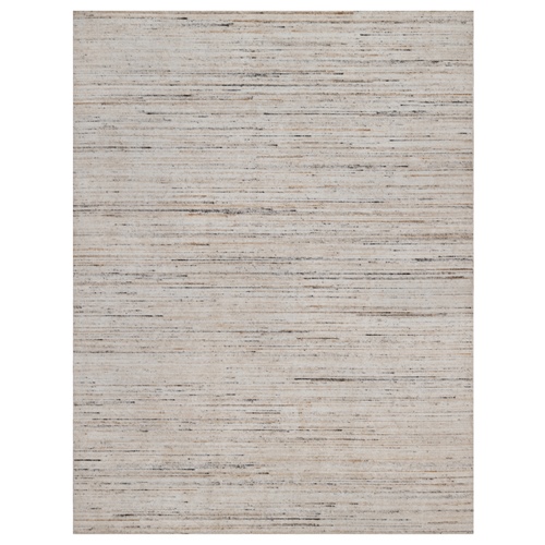 Parchment White, Variegated Textured Modern Design, Indoor, Outdoor, Thick and Plush, Hand Loomed, Oriental 