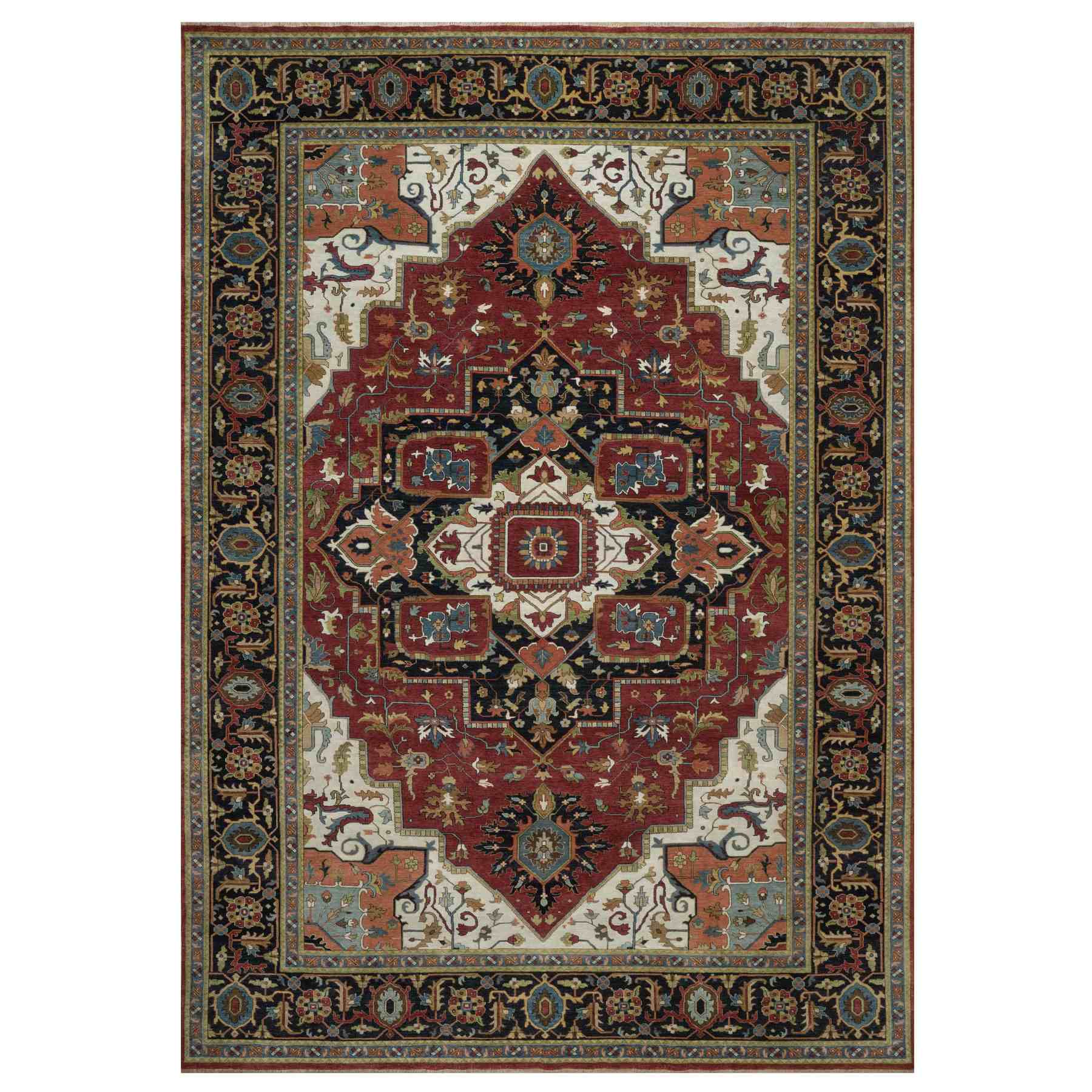 Heriz-Hand-Knotted-Rug-460110