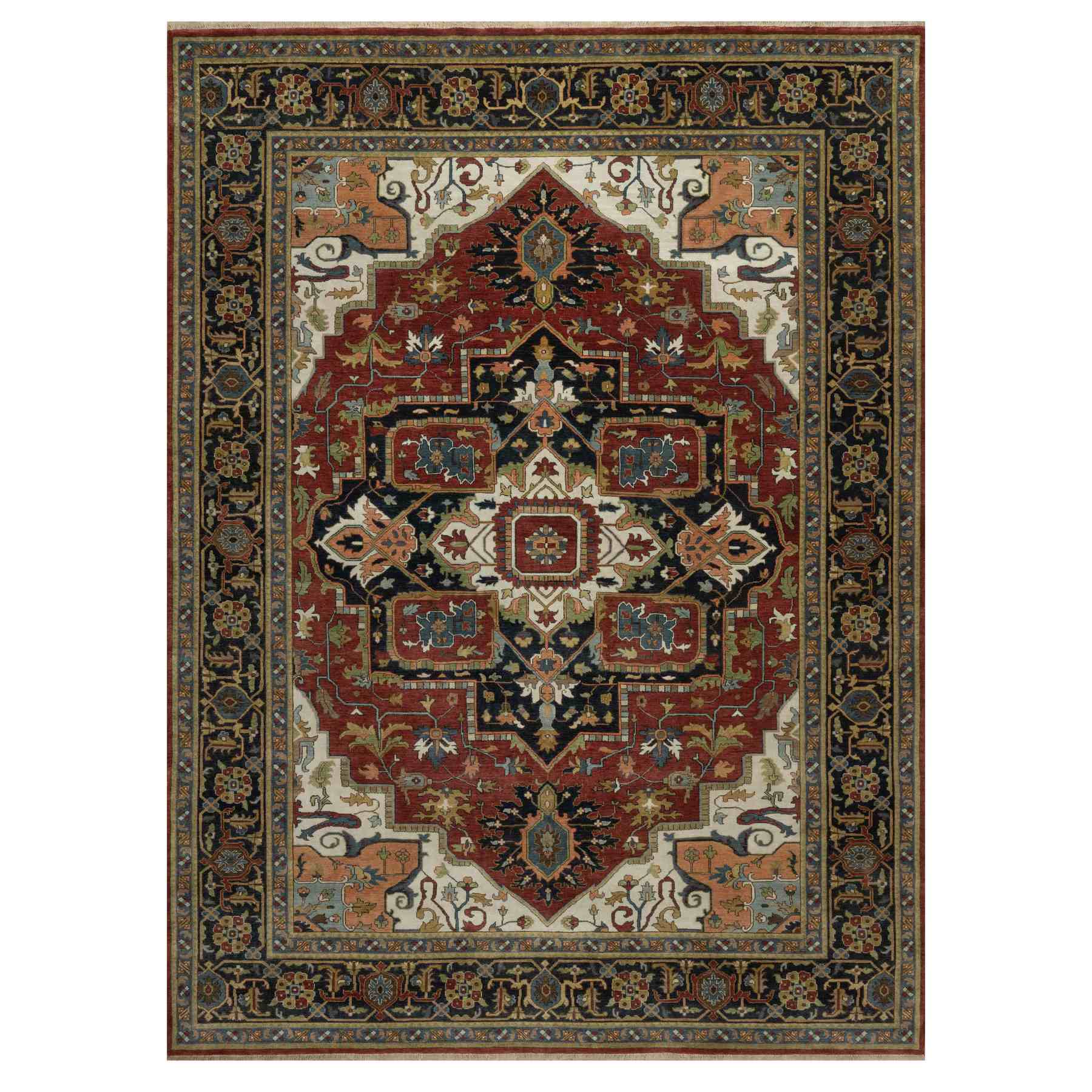 Heriz-Hand-Knotted-Rug-460115