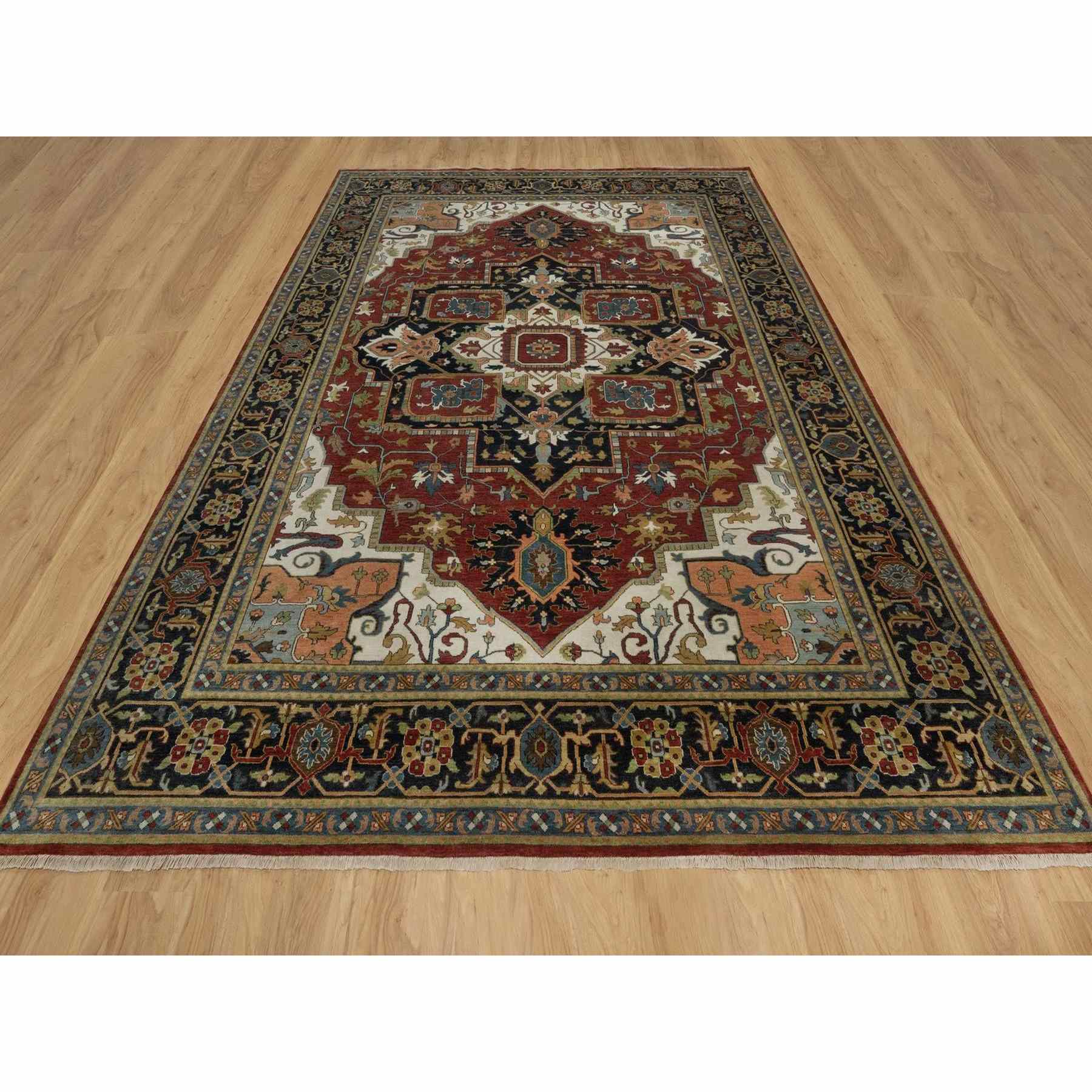 Heriz-Hand-Knotted-Rug-460115
