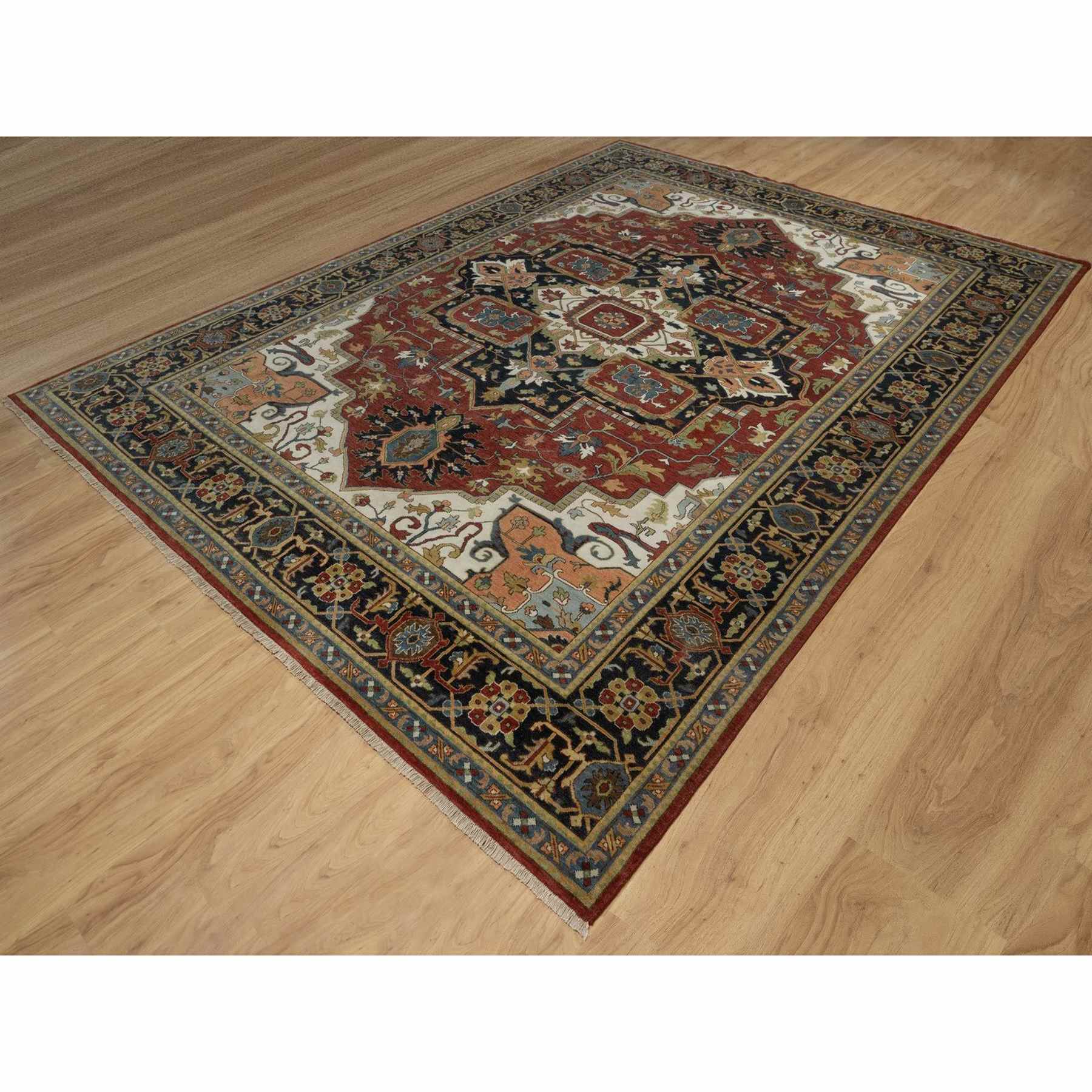 Heriz-Hand-Knotted-Rug-460115
