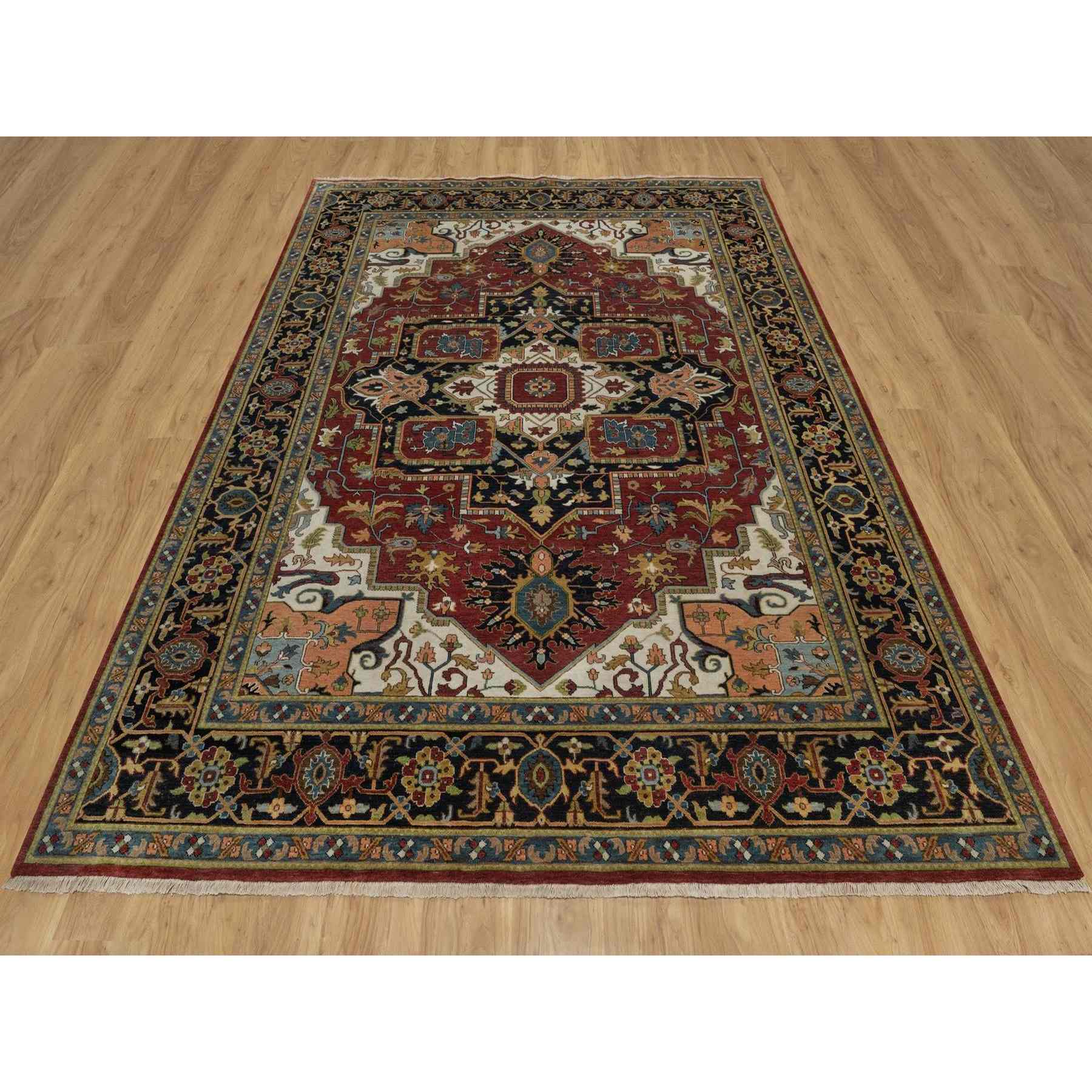 Heriz-Hand-Knotted-Rug-460190