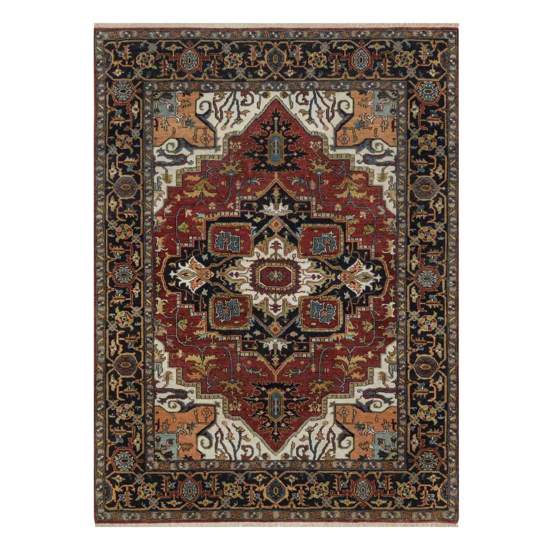 Heriz-Hand-Knotted-Rug-460235