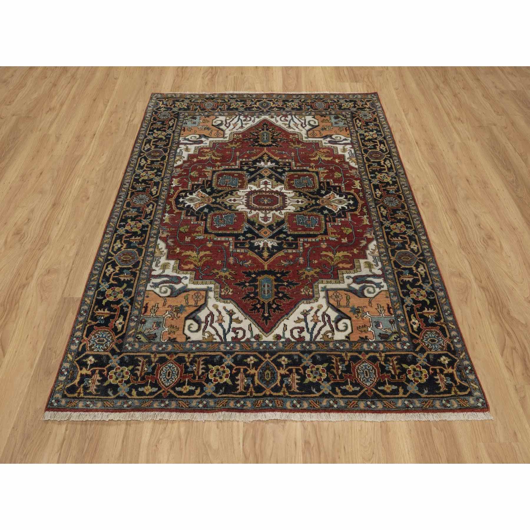 Heriz-Hand-Knotted-Rug-460235
