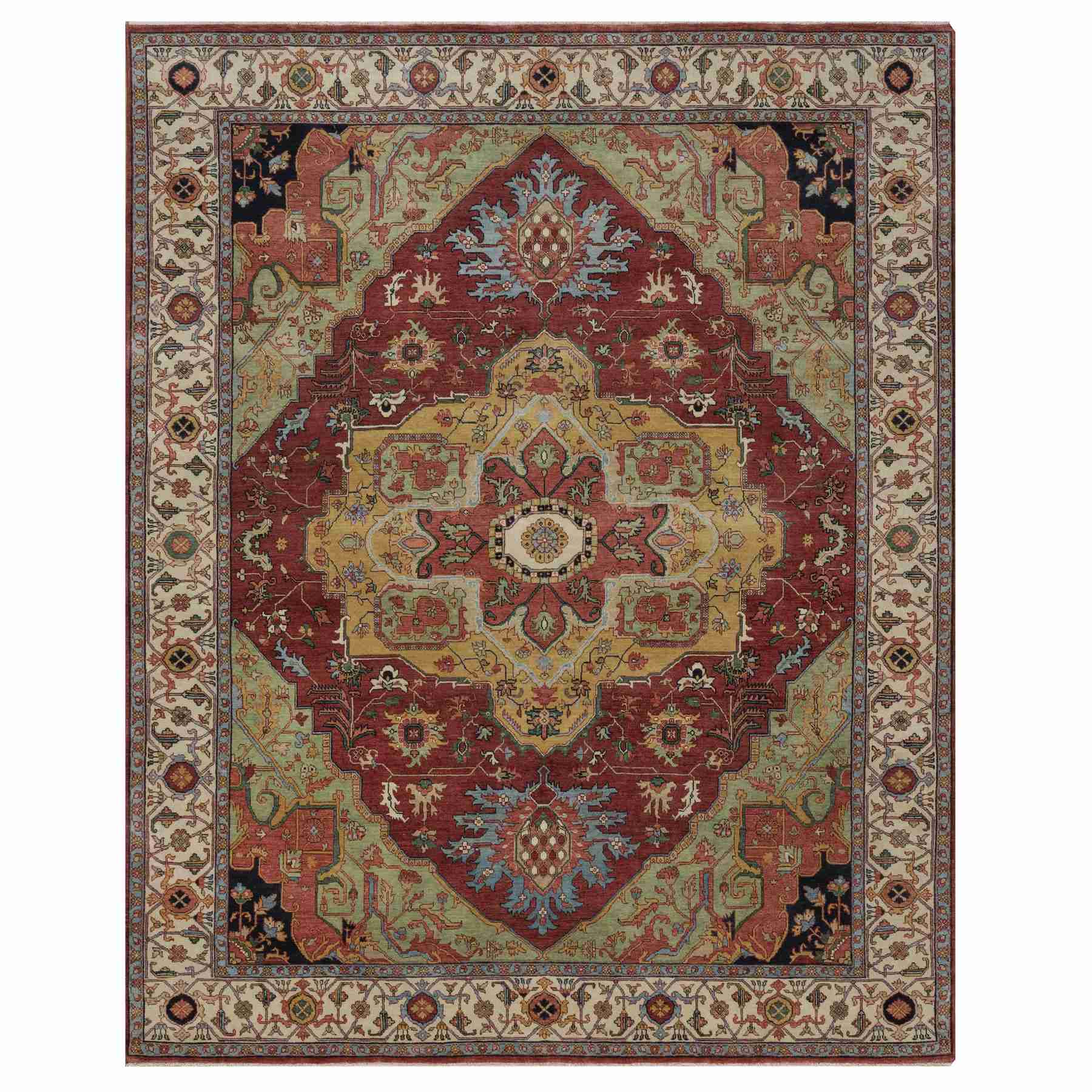 Heriz-Hand-Knotted-Rug-462125