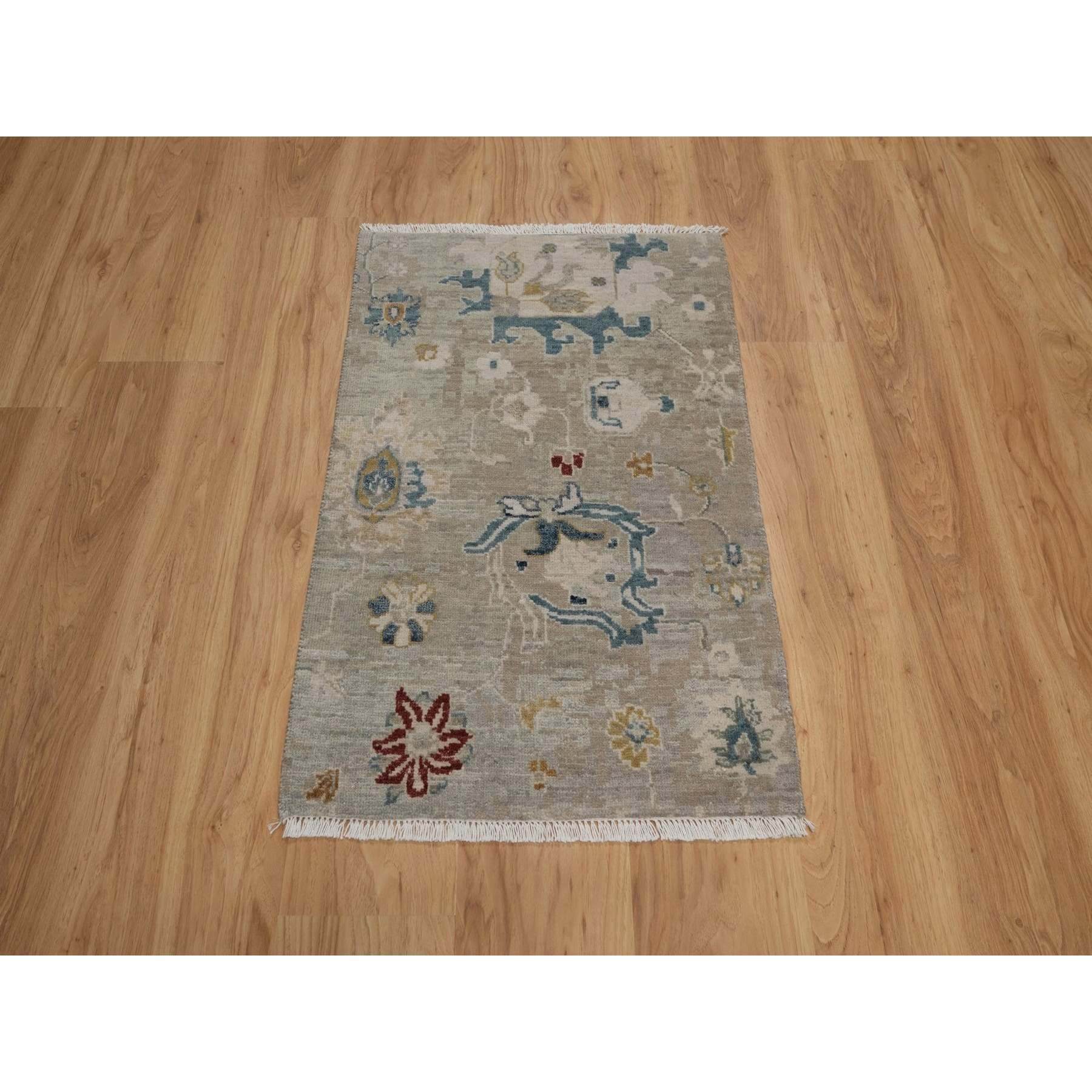 Oushak-And-Peshawar-Hand-Knotted-Rug-461600