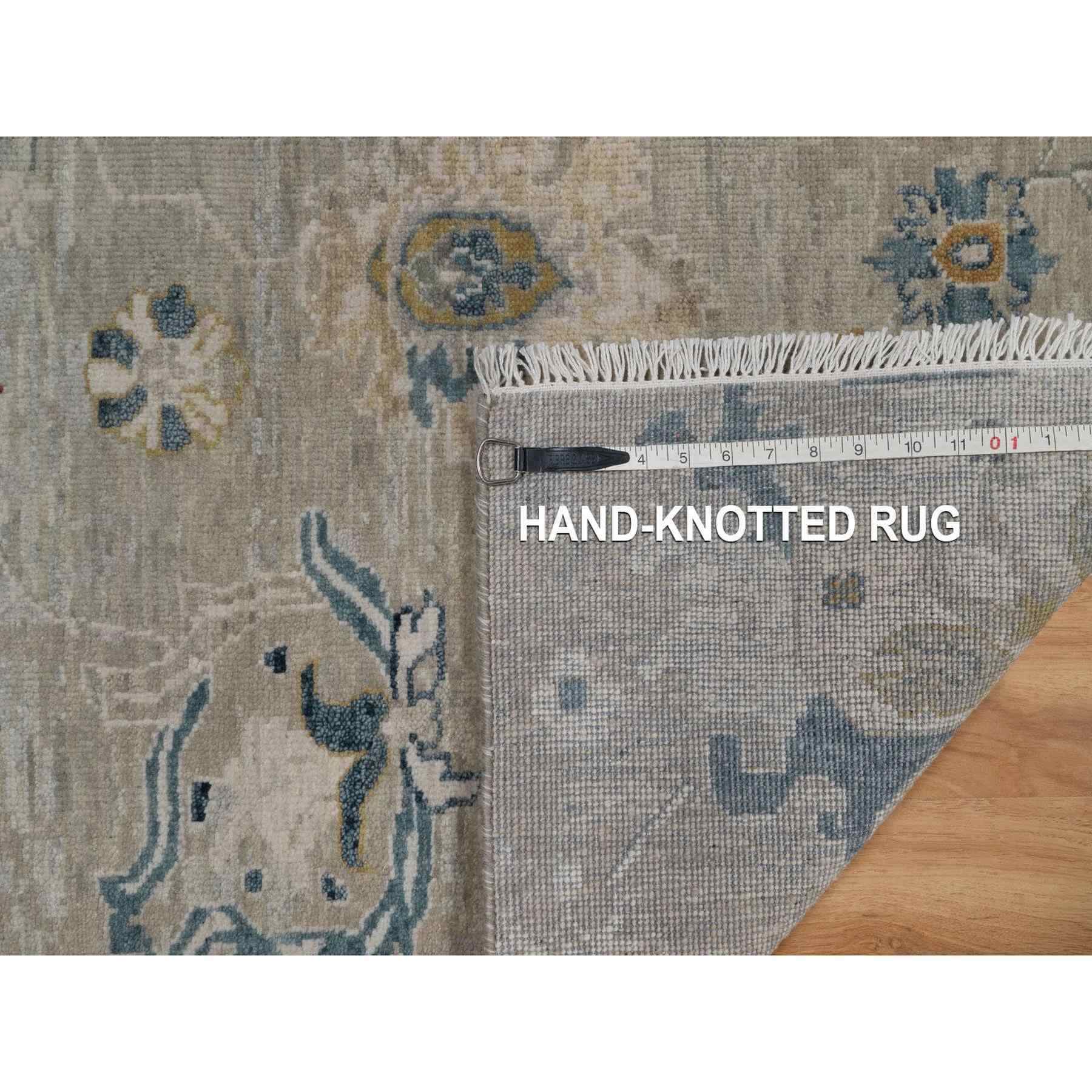 Oushak-And-Peshawar-Hand-Knotted-Rug-461600