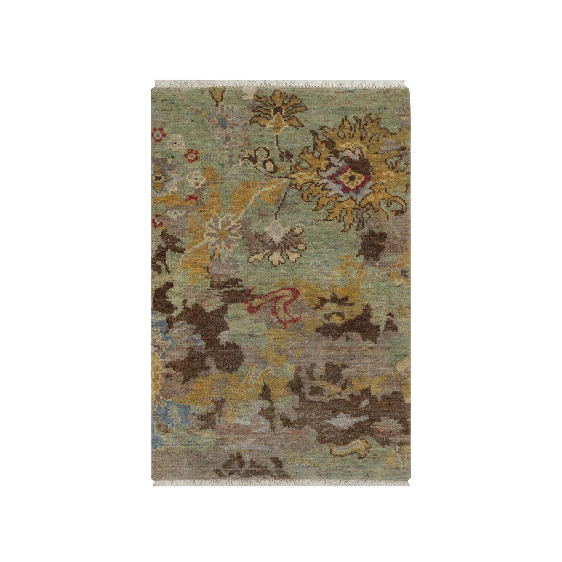 Oushak-And-Peshawar-Hand-Knotted-Rug-461605