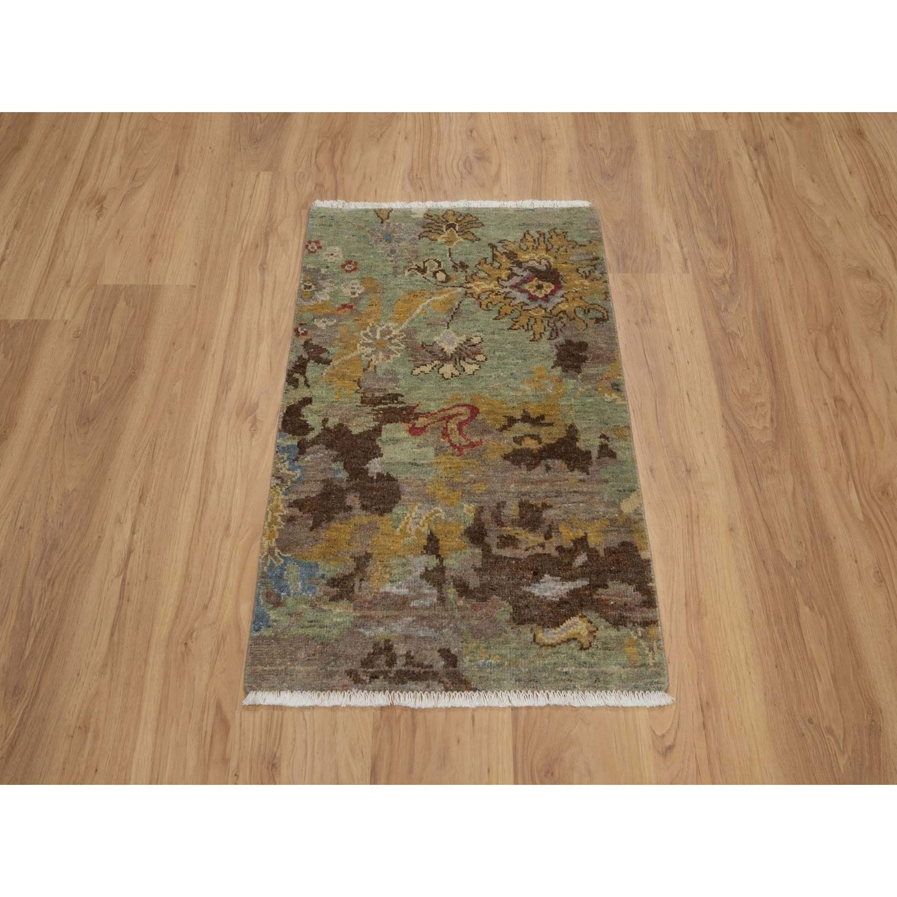 Oushak-And-Peshawar-Hand-Knotted-Rug-461605