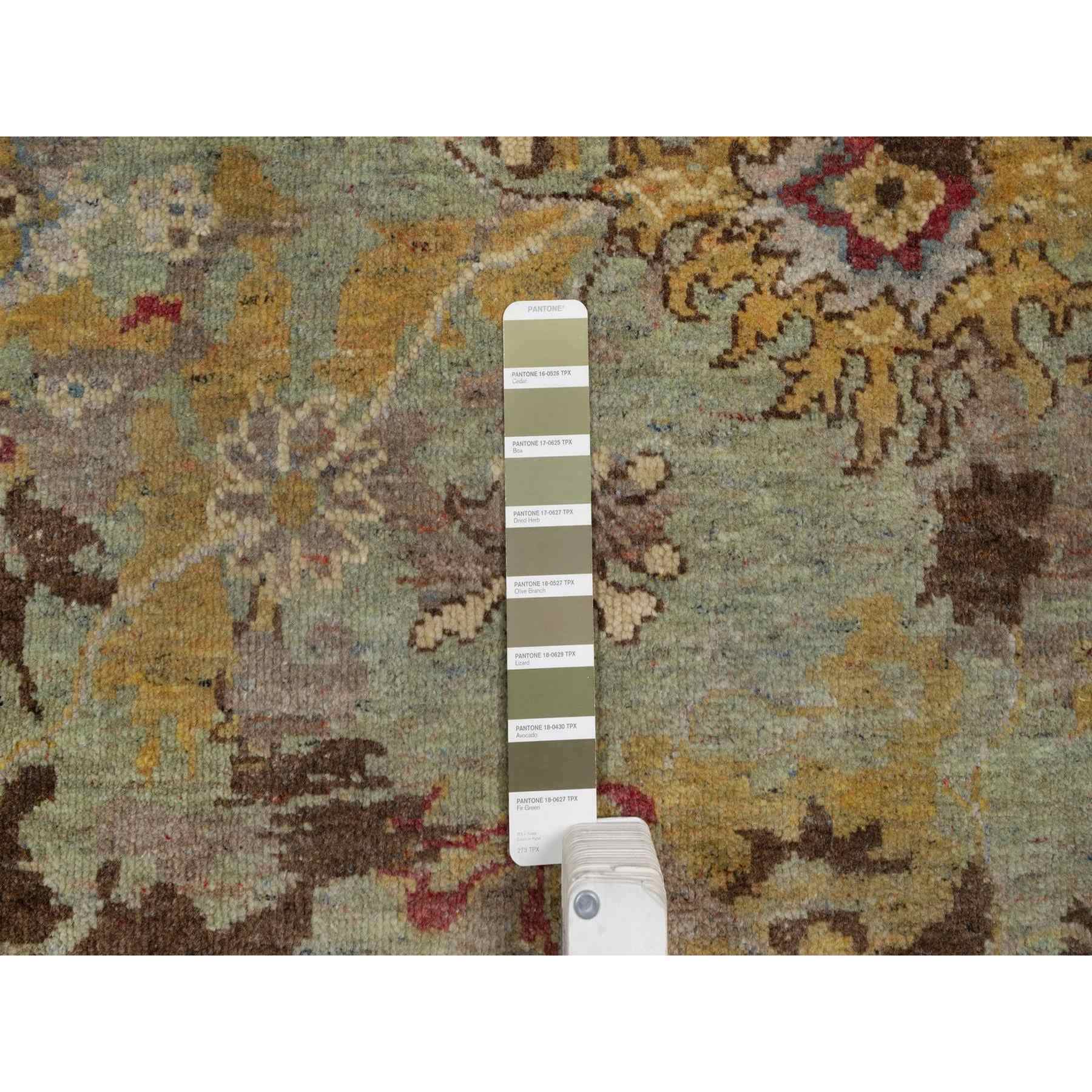 Oushak-And-Peshawar-Hand-Knotted-Rug-461605