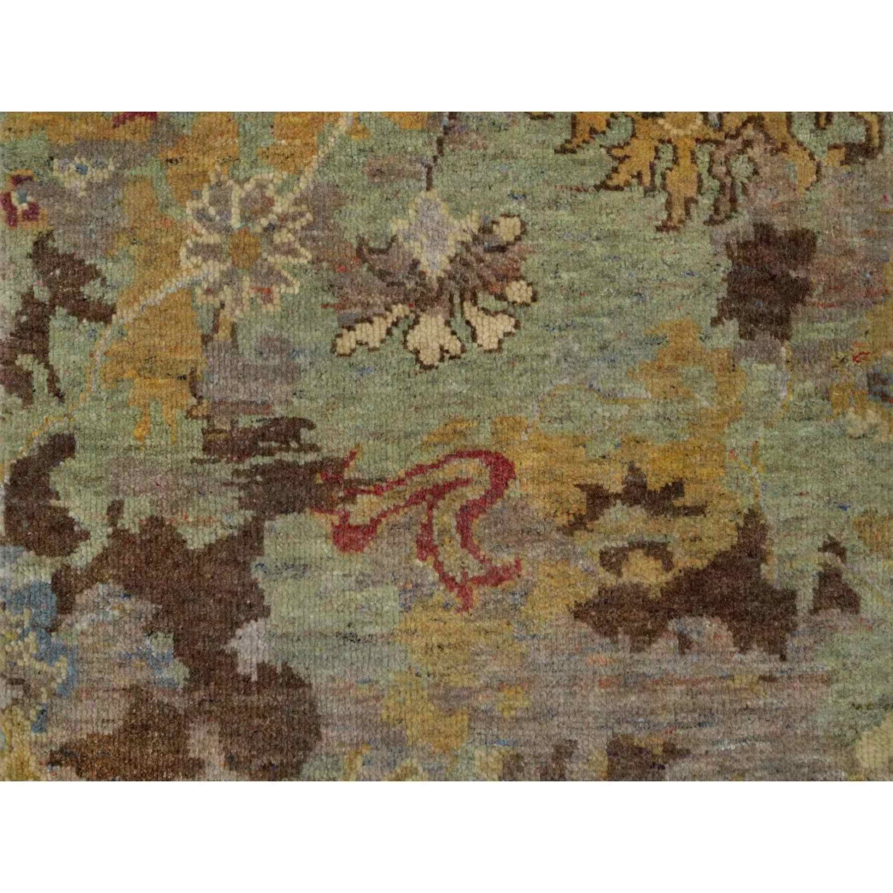 Oushak-And-Peshawar-Hand-Knotted-Rug-461605