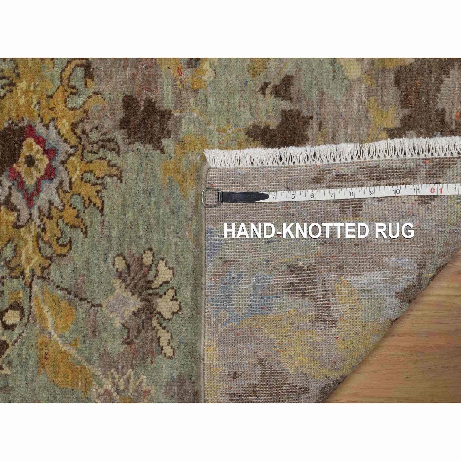 Oushak-And-Peshawar-Hand-Knotted-Rug-461605