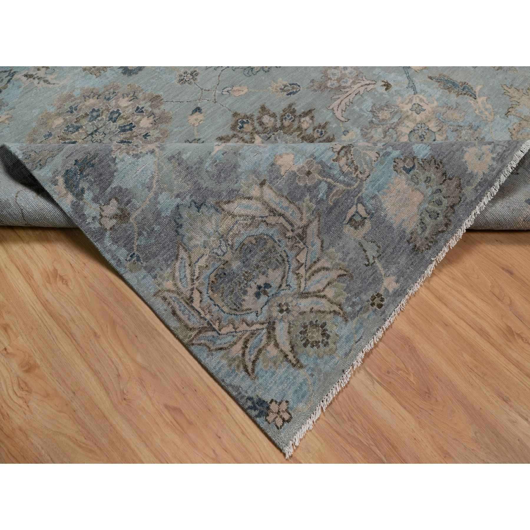 Oushak-And-Peshawar-Hand-Knotted-Rug-461650
