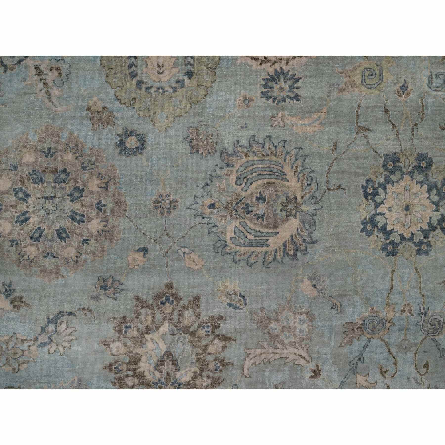 Oushak-And-Peshawar-Hand-Knotted-Rug-461650