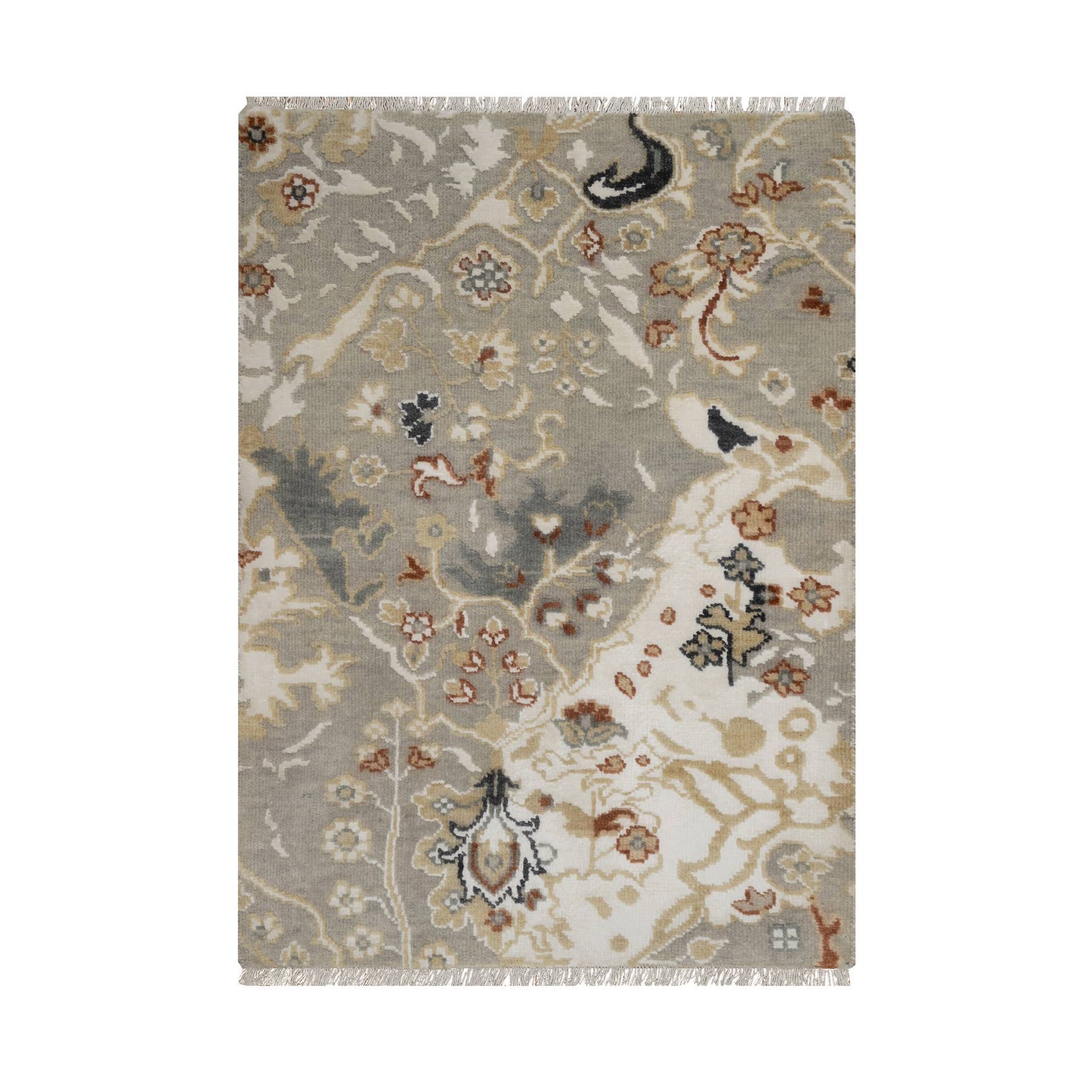 Oushak-And-Peshawar-Hand-Knotted-Rug-461685