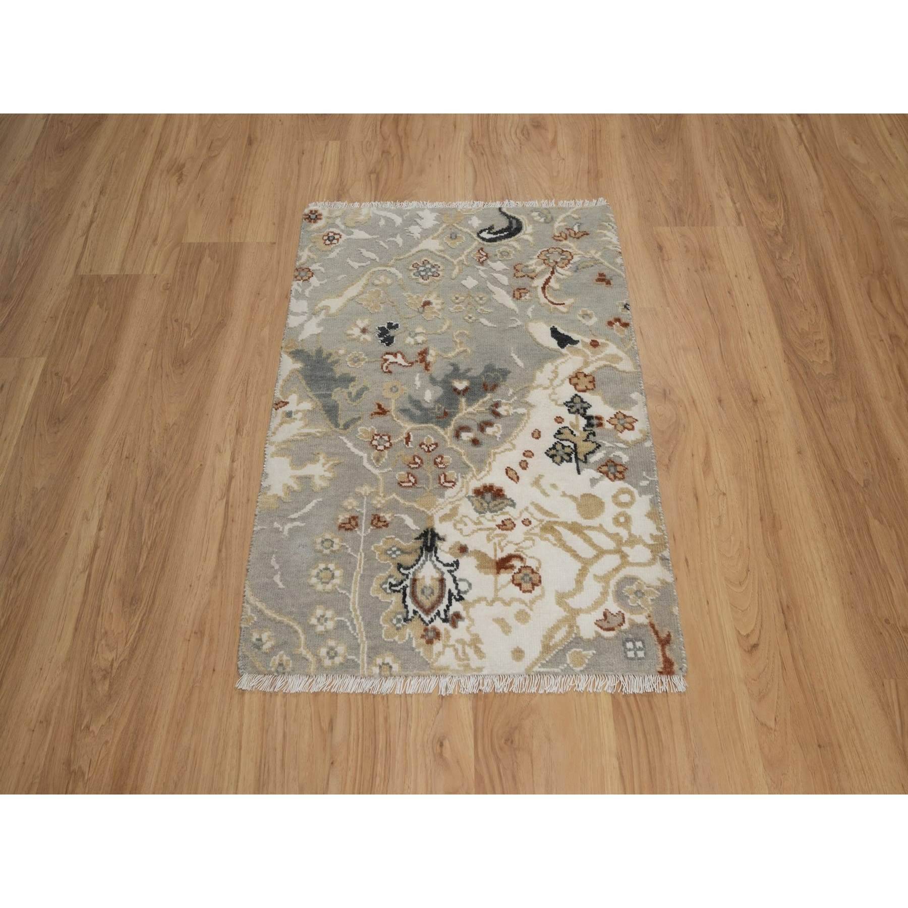Oushak-And-Peshawar-Hand-Knotted-Rug-461685