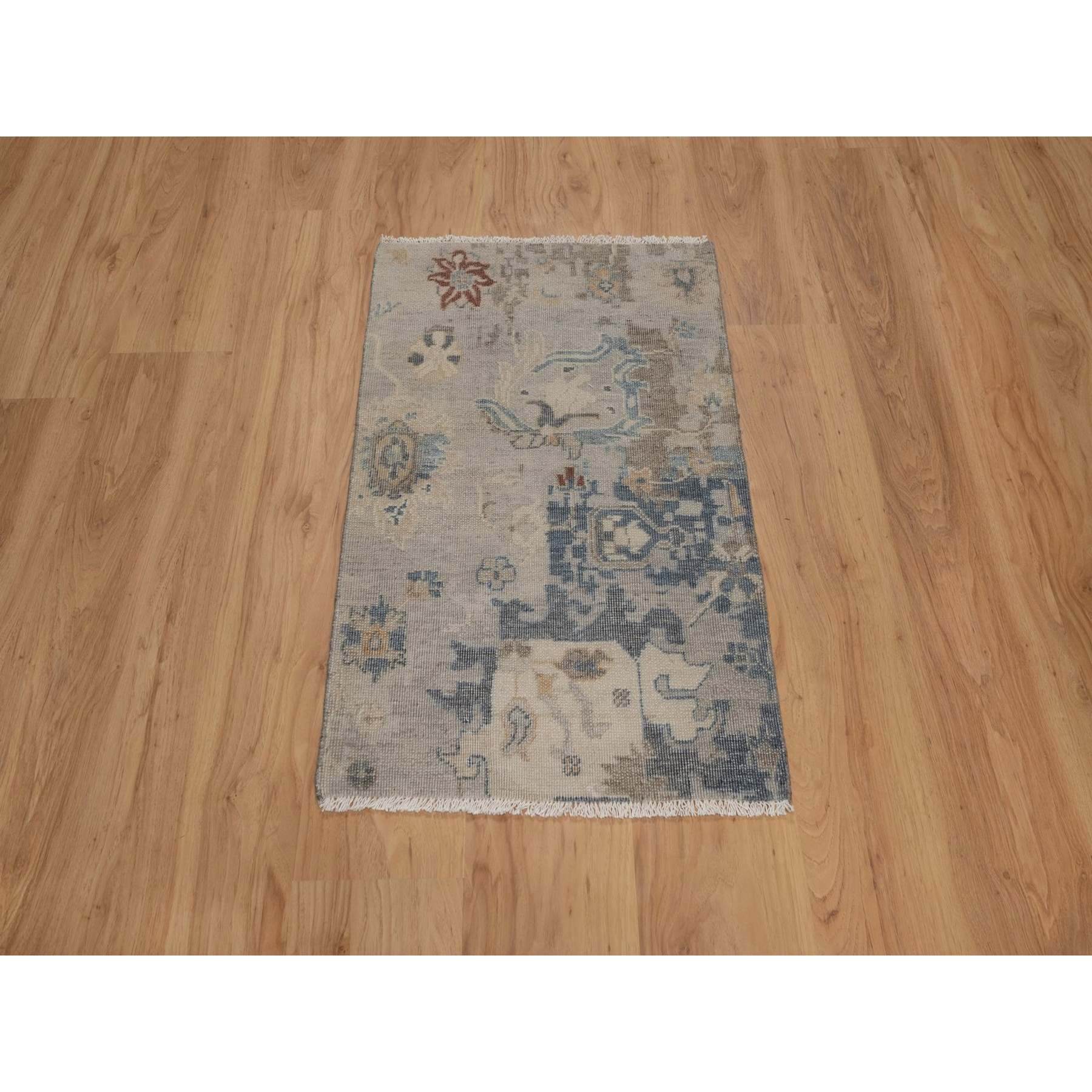 Oushak-And-Peshawar-Hand-Knotted-Rug-461725