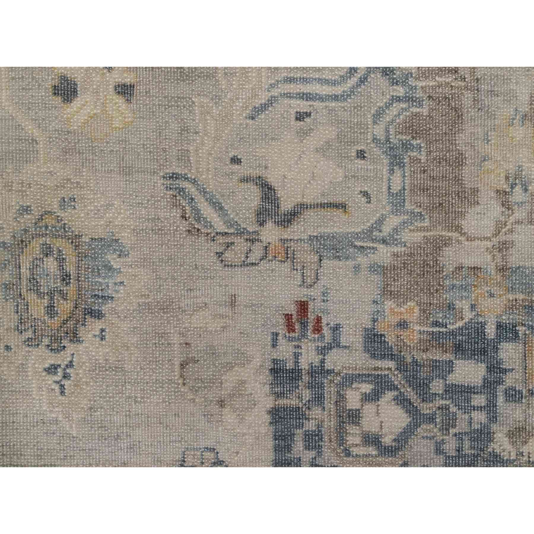 Oushak-And-Peshawar-Hand-Knotted-Rug-461725