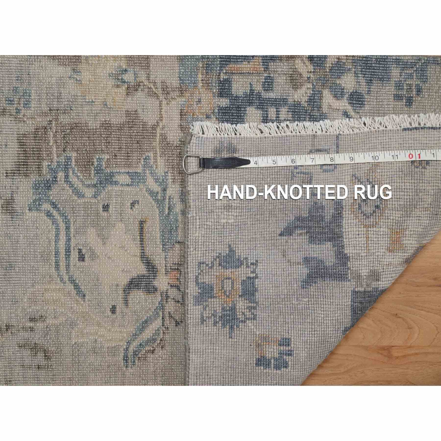 Oushak-And-Peshawar-Hand-Knotted-Rug-461725