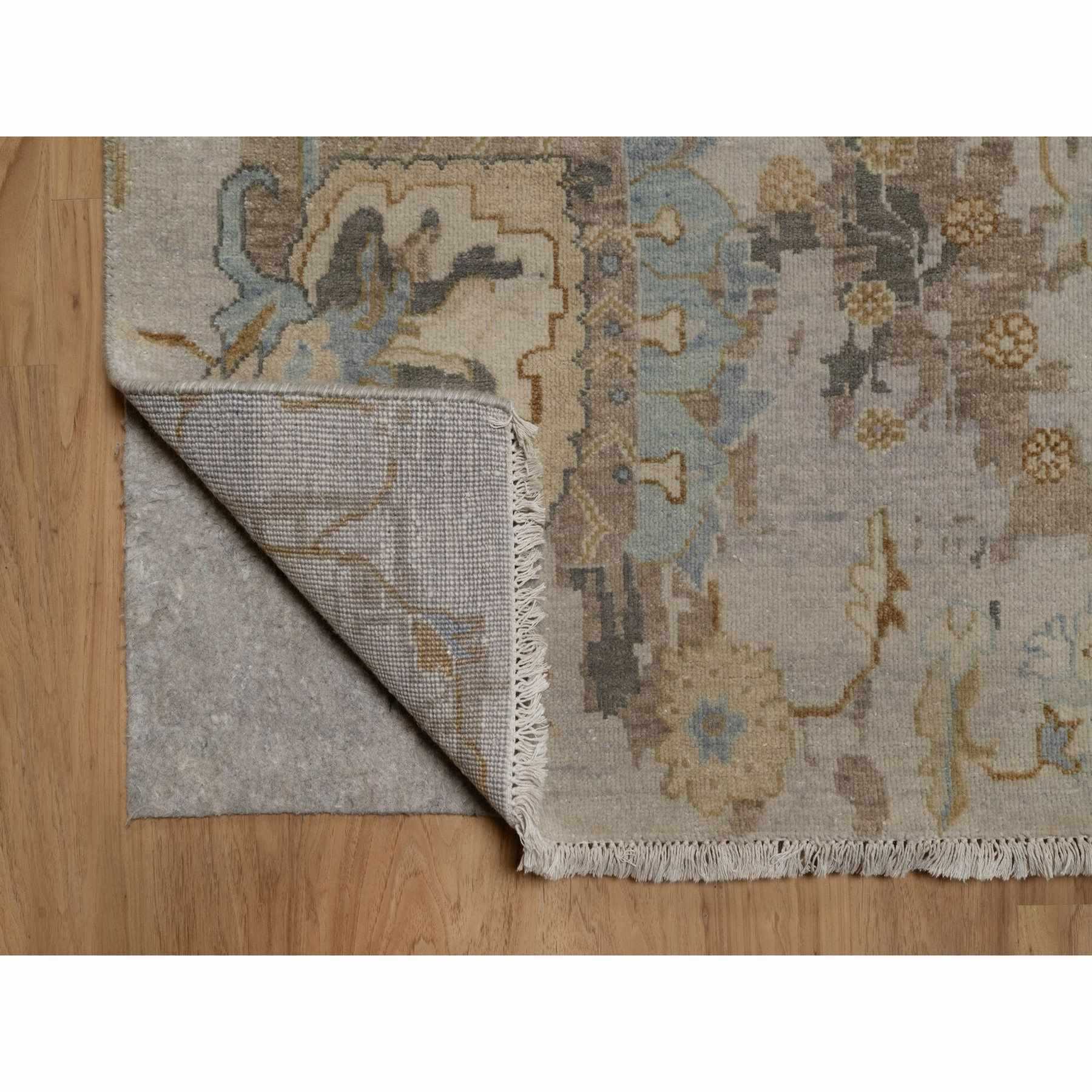 Oushak-And-Peshawar-Hand-Knotted-Rug-461800