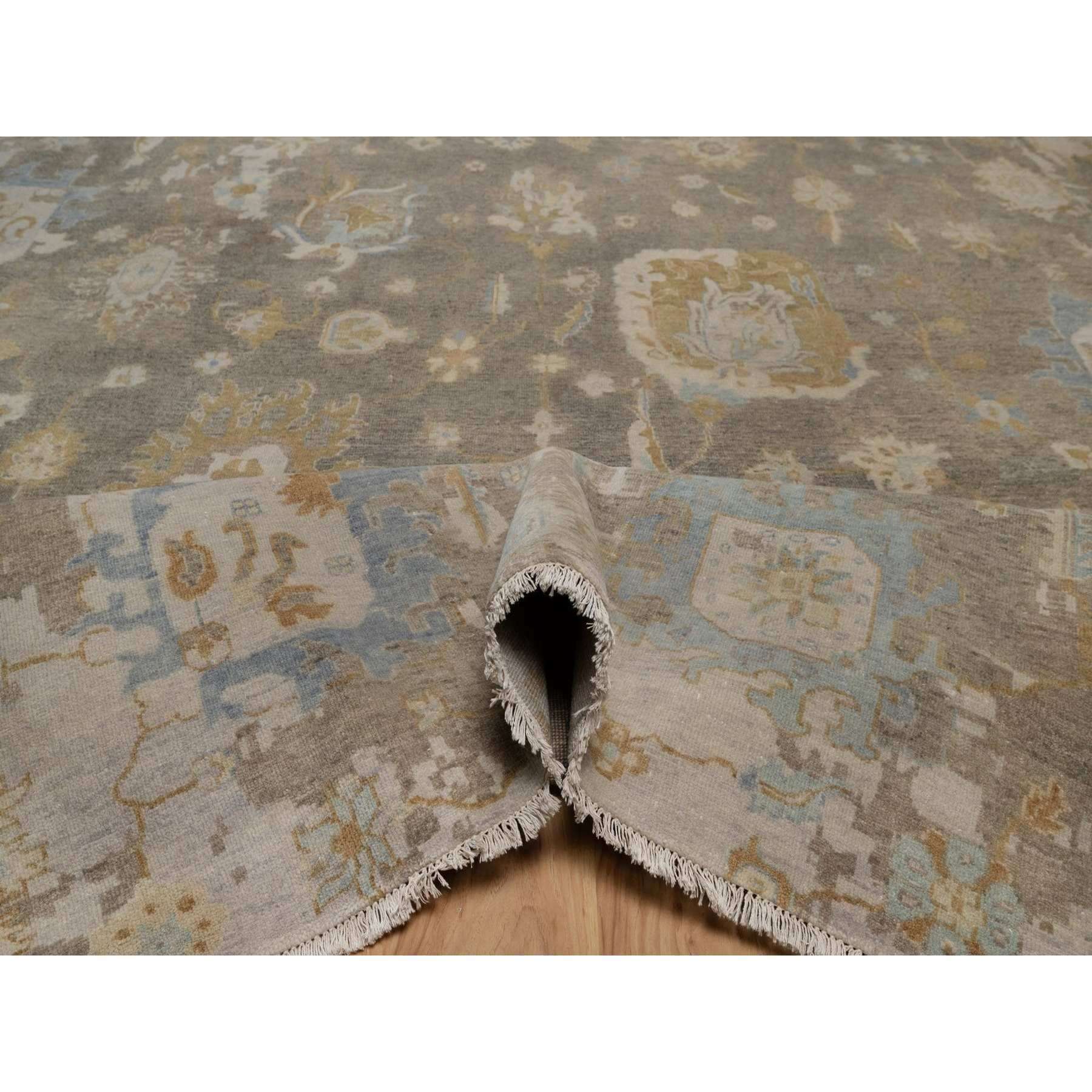 Oushak-And-Peshawar-Hand-Knotted-Rug-461800