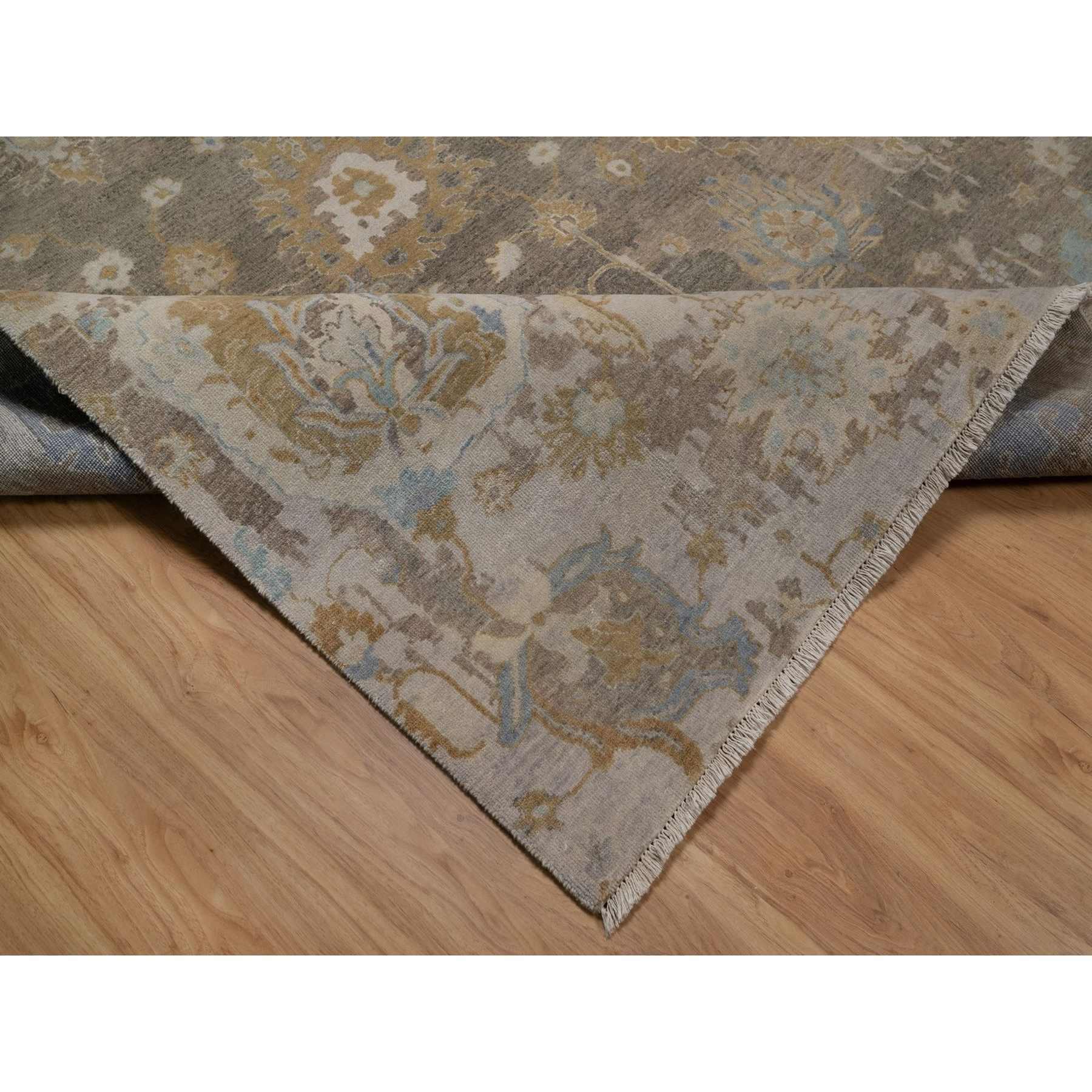 Oushak-And-Peshawar-Hand-Knotted-Rug-461800