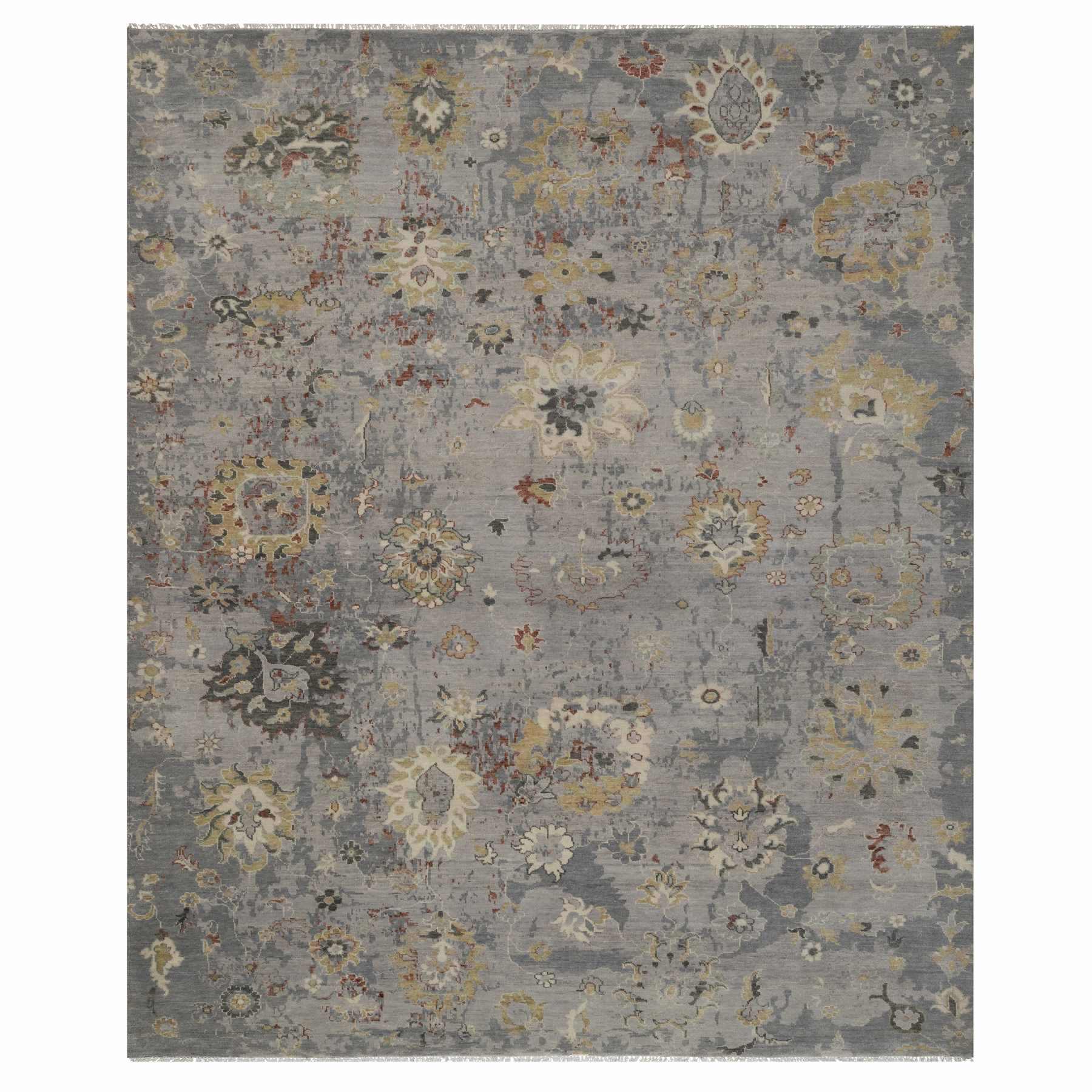 Oushak-And-Peshawar-Hand-Knotted-Rug-461810