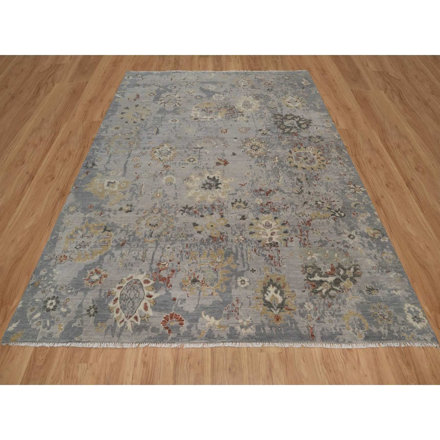 Oushak-And-Peshawar-Hand-Knotted-Rug-461810