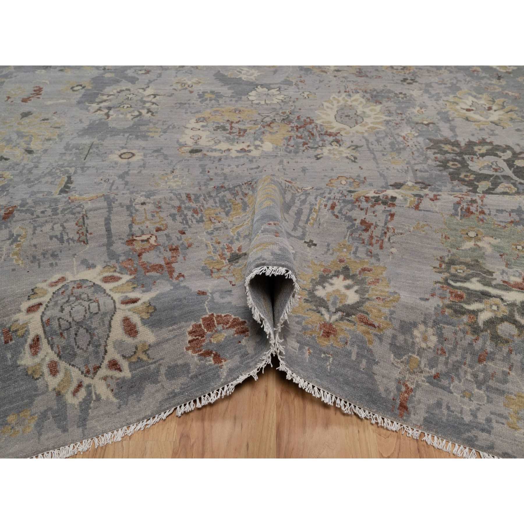 Oushak-And-Peshawar-Hand-Knotted-Rug-461810
