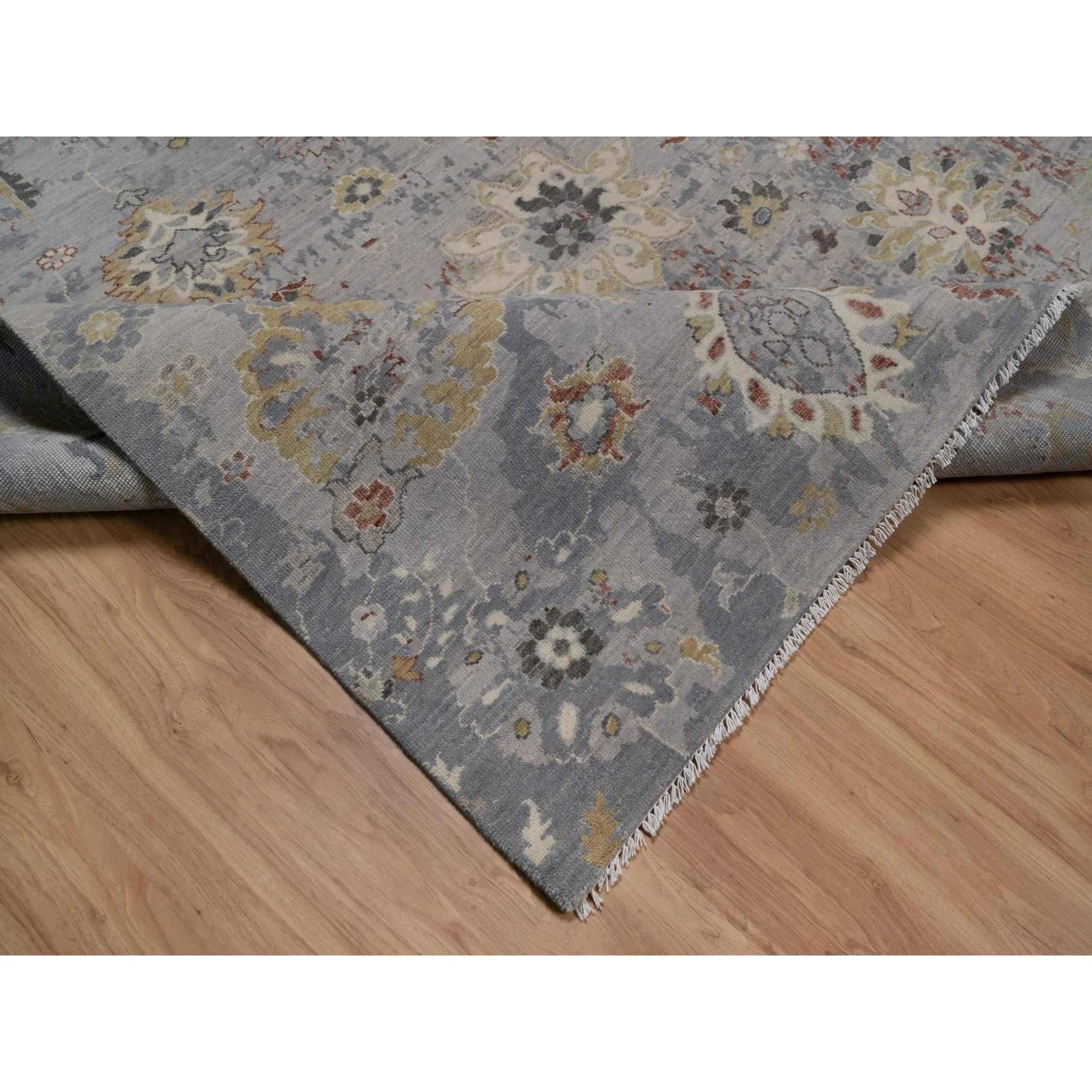 Oushak-And-Peshawar-Hand-Knotted-Rug-461810