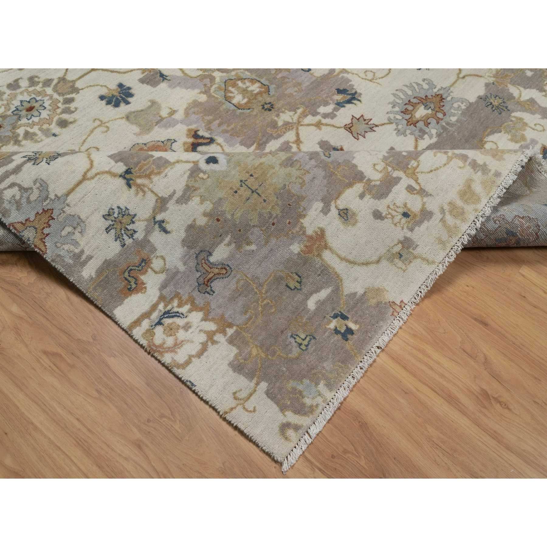 Oushak-And-Peshawar-Hand-Knotted-Rug-461815