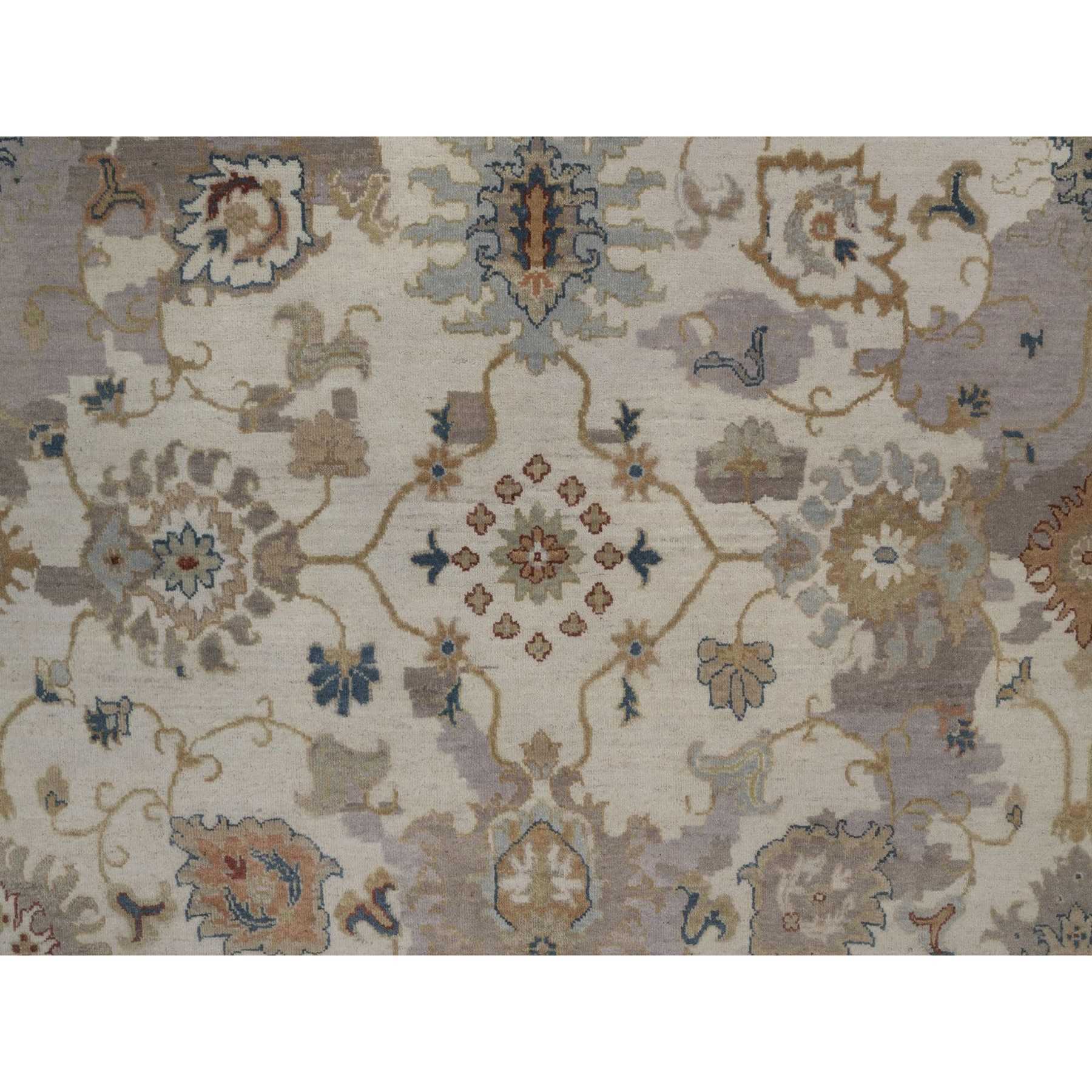 Oushak-And-Peshawar-Hand-Knotted-Rug-461815