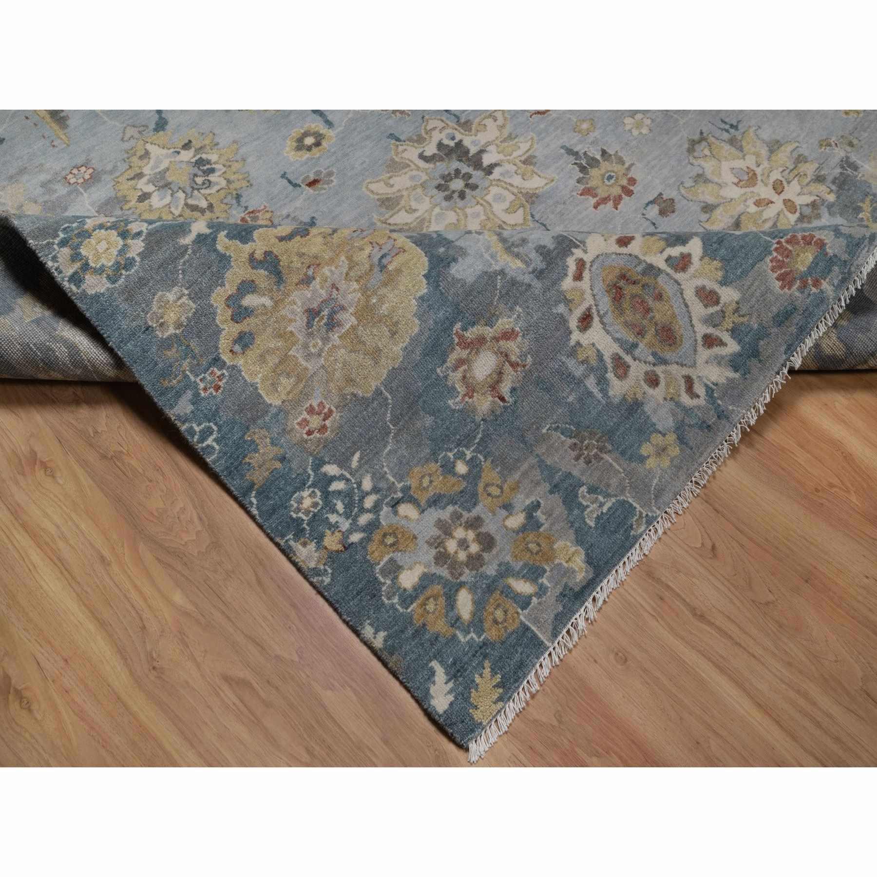 Oushak-And-Peshawar-Hand-Knotted-Rug-461820