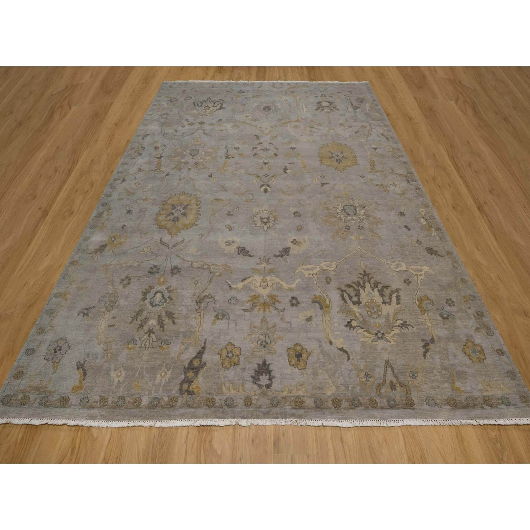 Oushak-And-Peshawar-Hand-Knotted-Rug-461825
