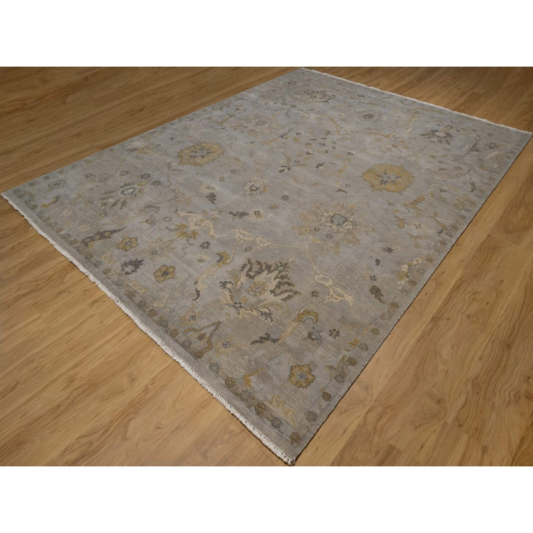 Oushak-And-Peshawar-Hand-Knotted-Rug-461825