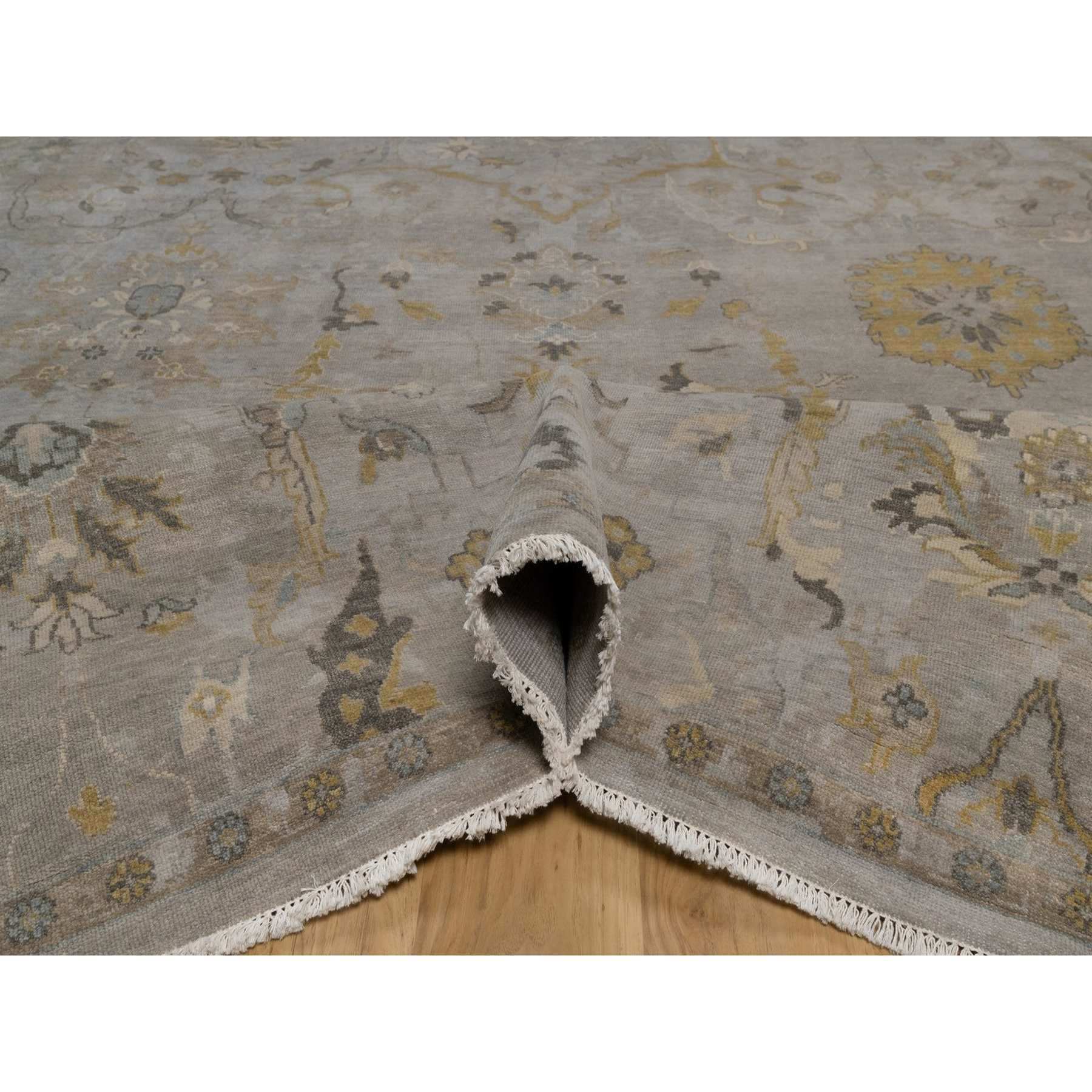 Oushak-And-Peshawar-Hand-Knotted-Rug-461825