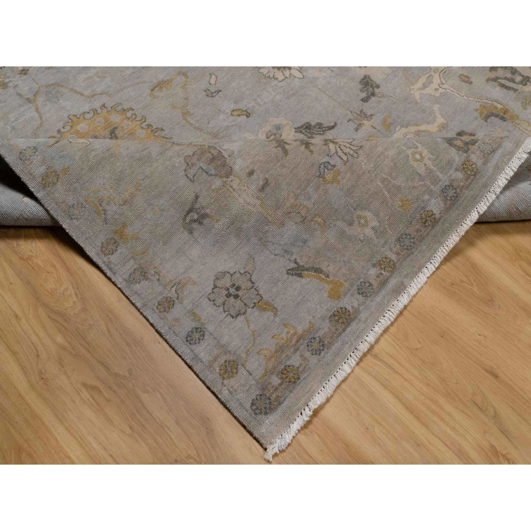 Oushak-And-Peshawar-Hand-Knotted-Rug-461825