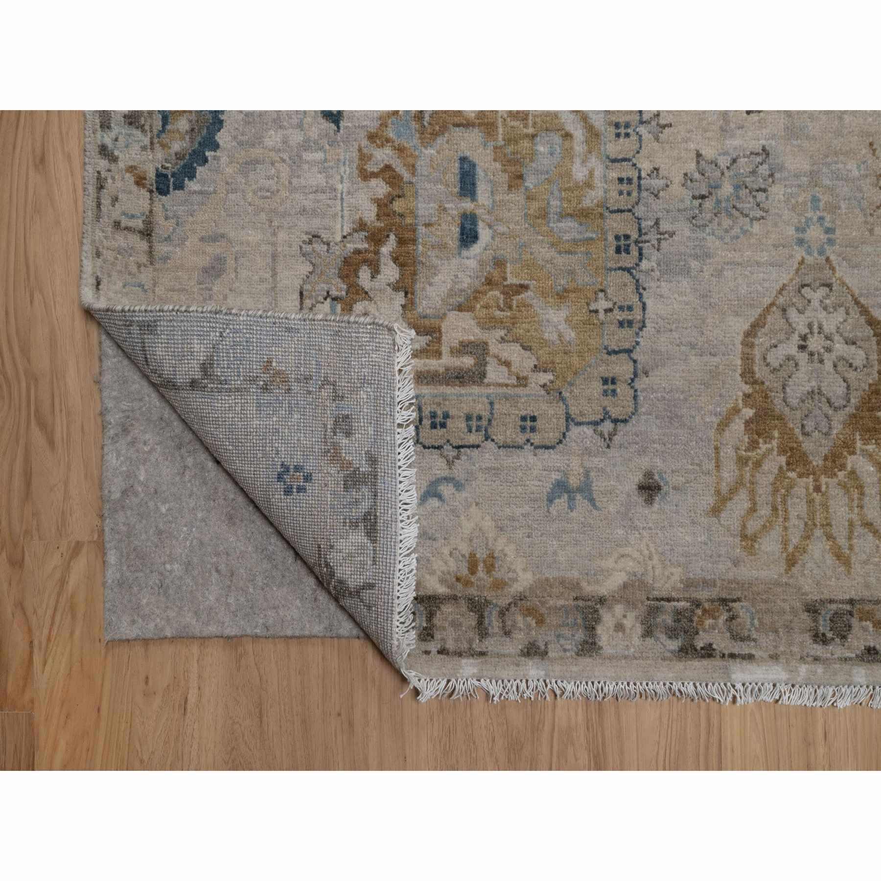 Oushak-And-Peshawar-Hand-Knotted-Rug-461830