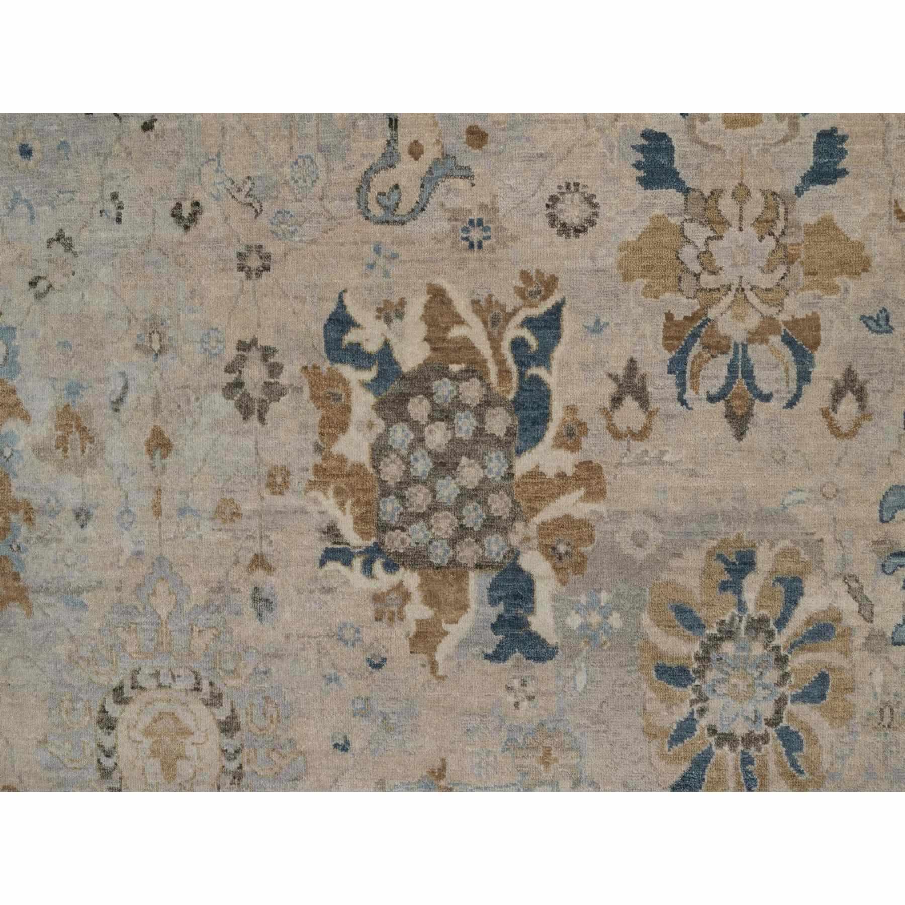 Oushak-And-Peshawar-Hand-Knotted-Rug-461830