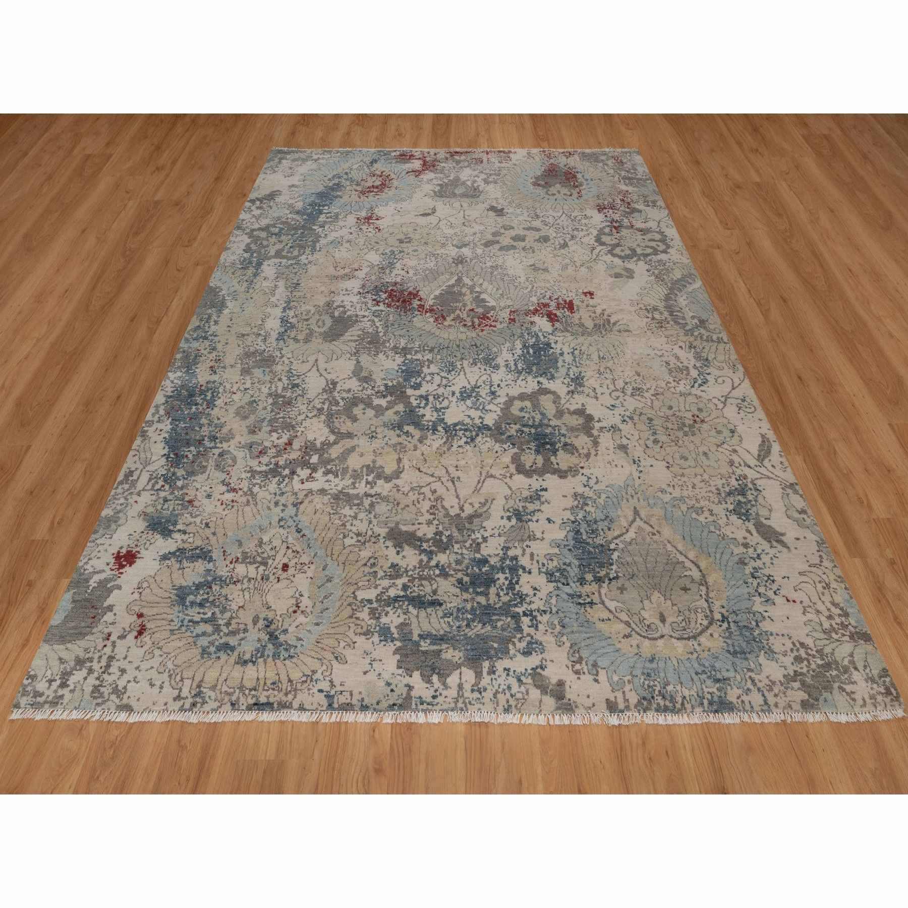 Oushak-And-Peshawar-Hand-Knotted-Rug-461845